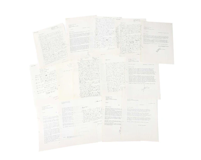 Gerard Reve – 5 original handwritten letters on 9 sheets of paper