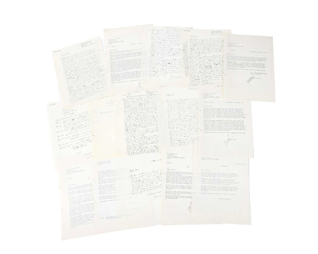 Gerard Reve – 5 original handwritten letters on 9 sheets of paper