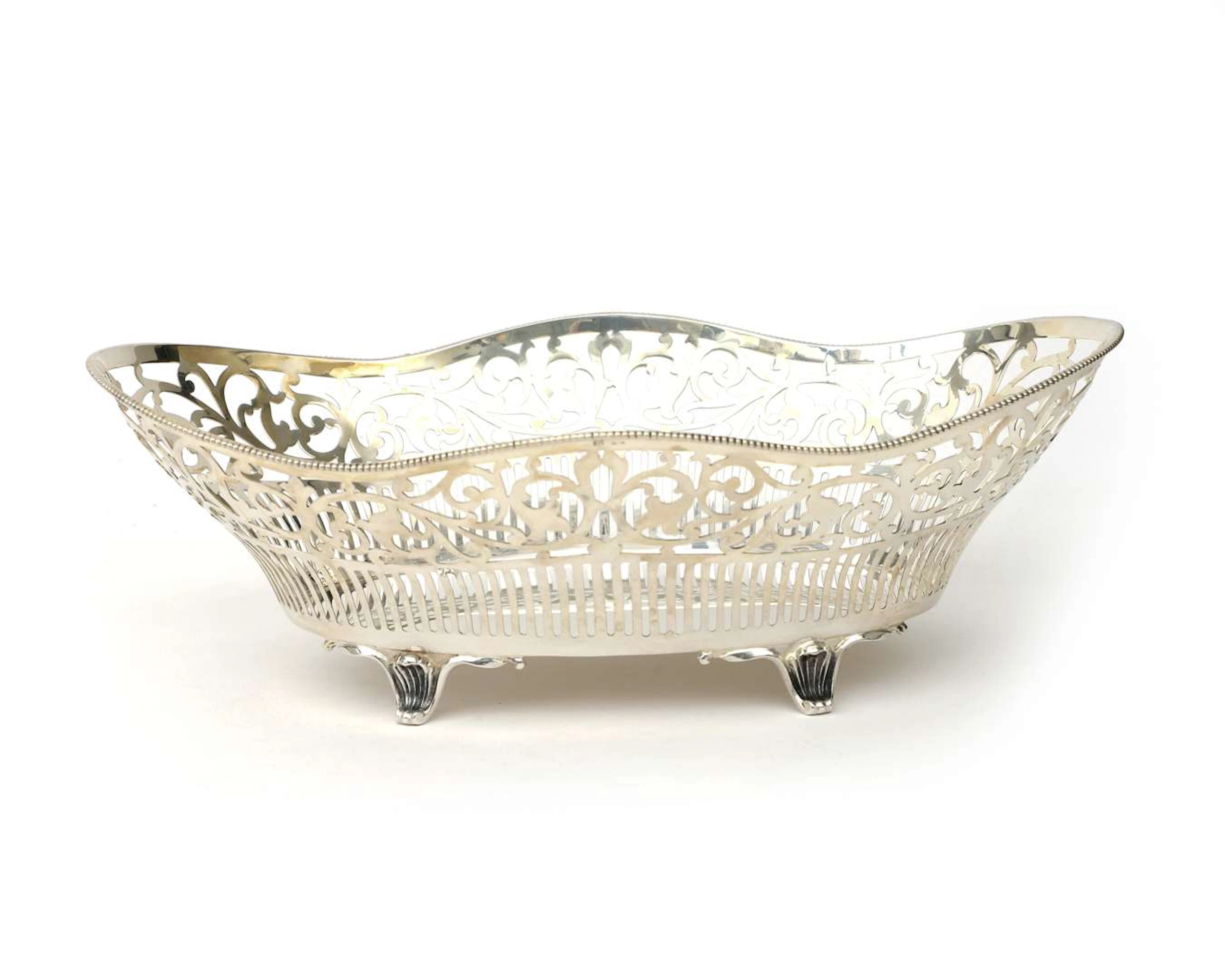 A silver bread basket, Germany, 20th century