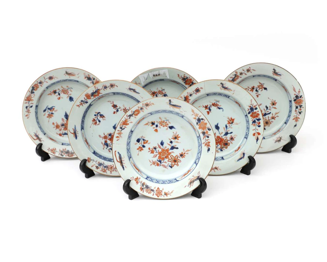 Six porcelain plates, China, 18th century