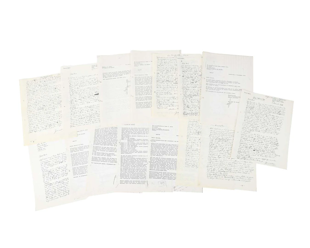 Gerard Reve – 5 original handwritten letters on 8 sheets of paper