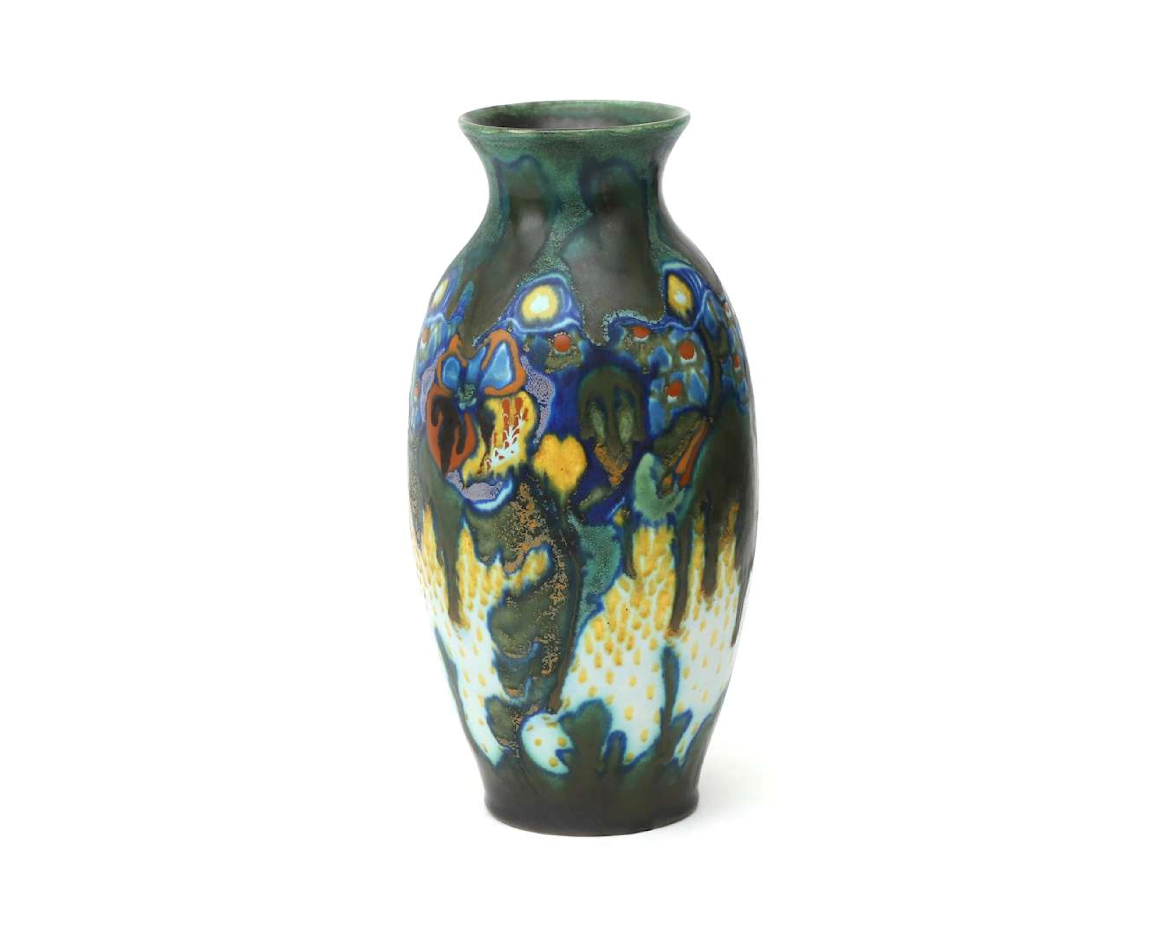 A faience vase, Netherlands, Gouda, 20th century