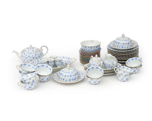 A 53-piece porcelain dinner service, KPM Bavaria, Germany, 20th century