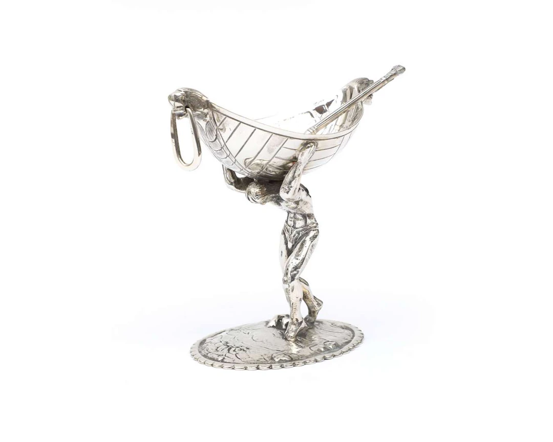 A silver salt cellar, Spain, 20th century