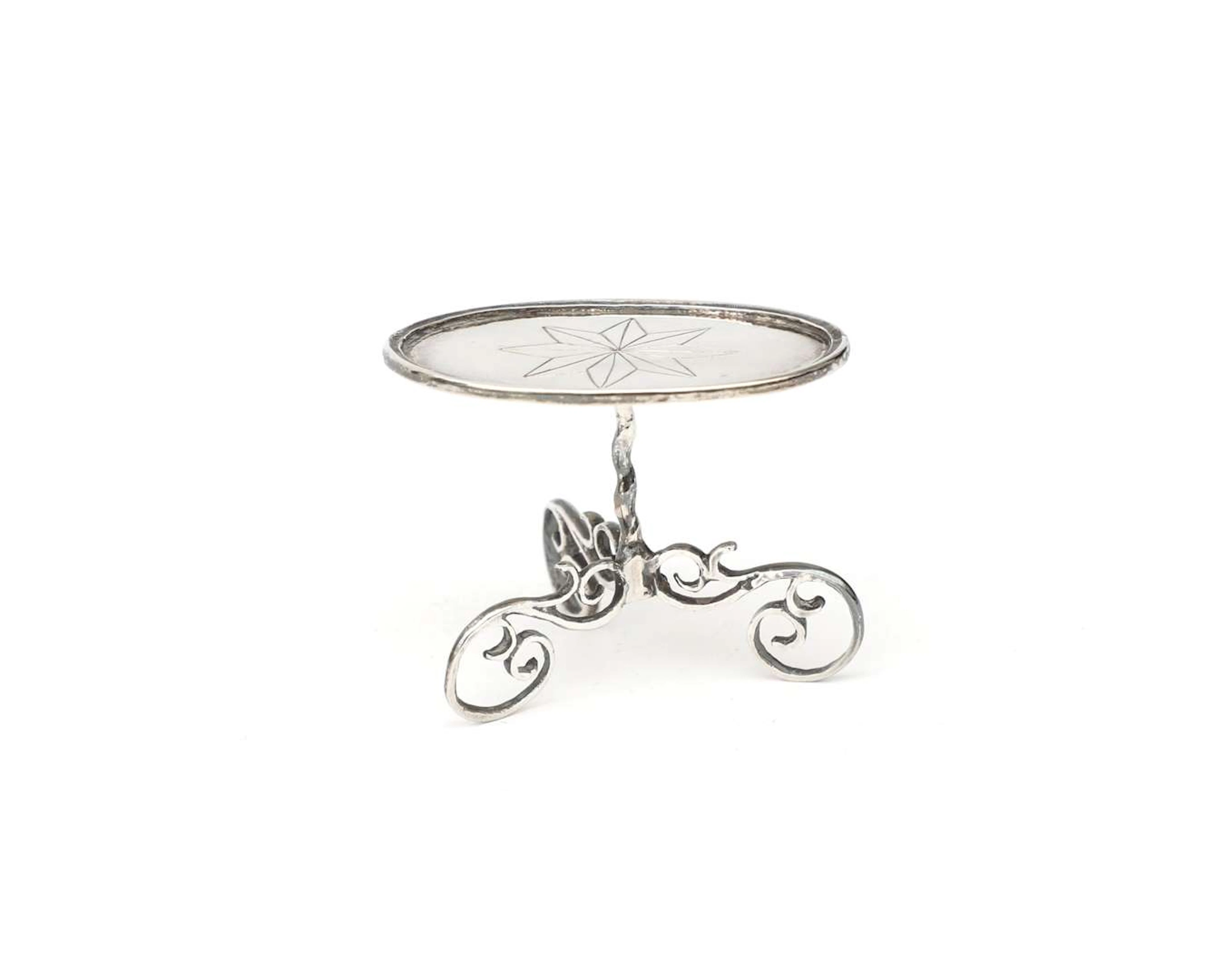 A silver miniature table, Holland, Amsterdam, 1760