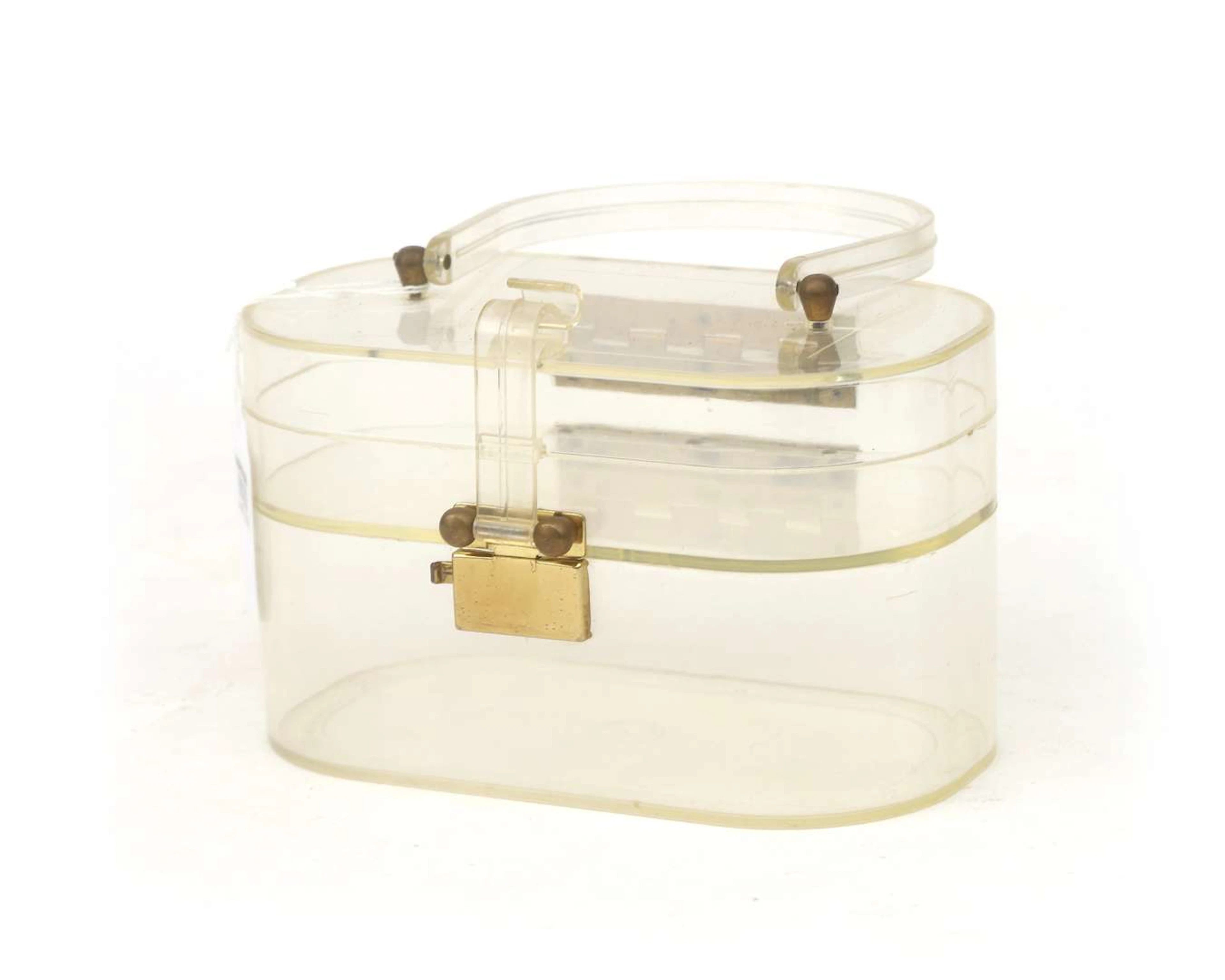 A transparent Ascot lucite handbag, midcentury