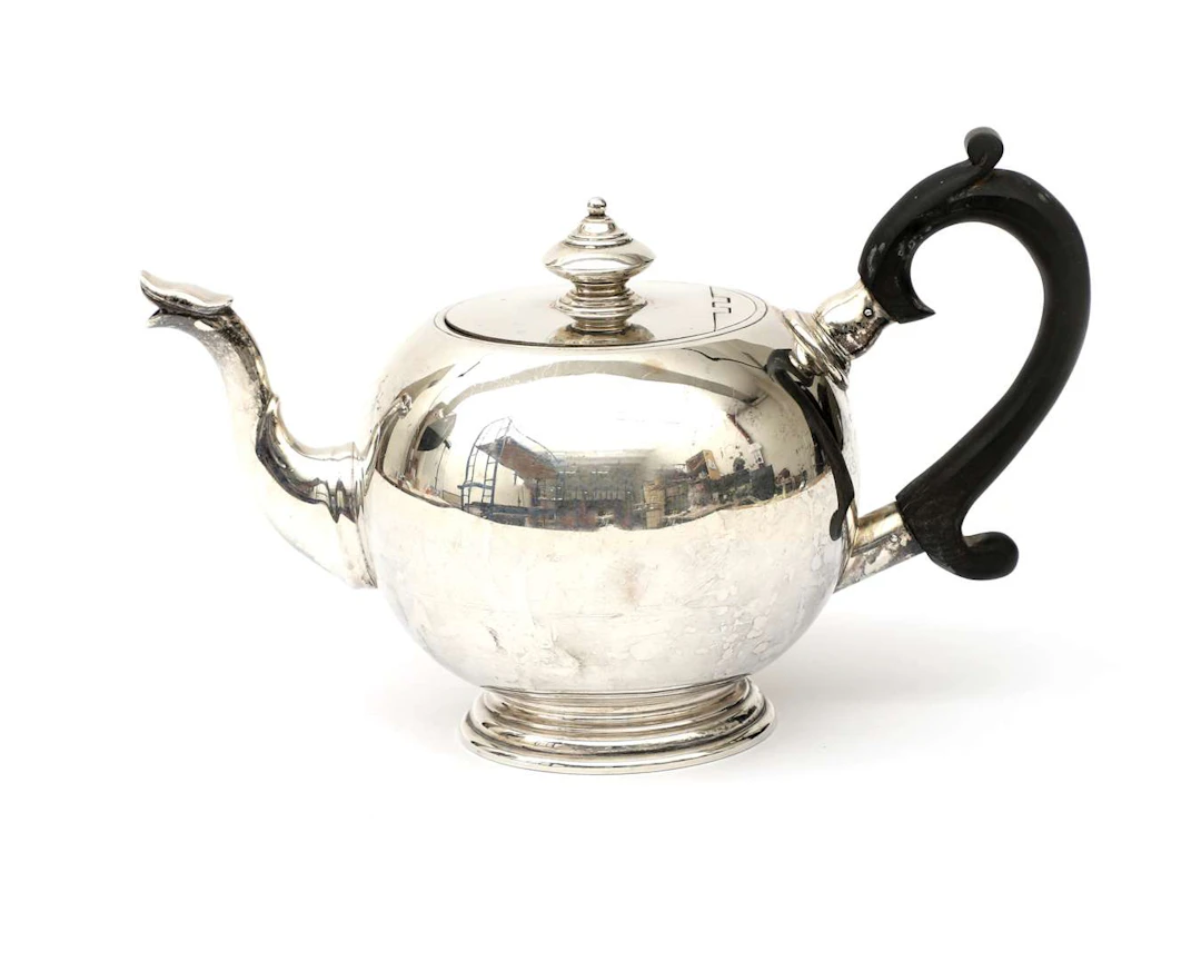 A silver teapot, Ireland, Dublin, 1974