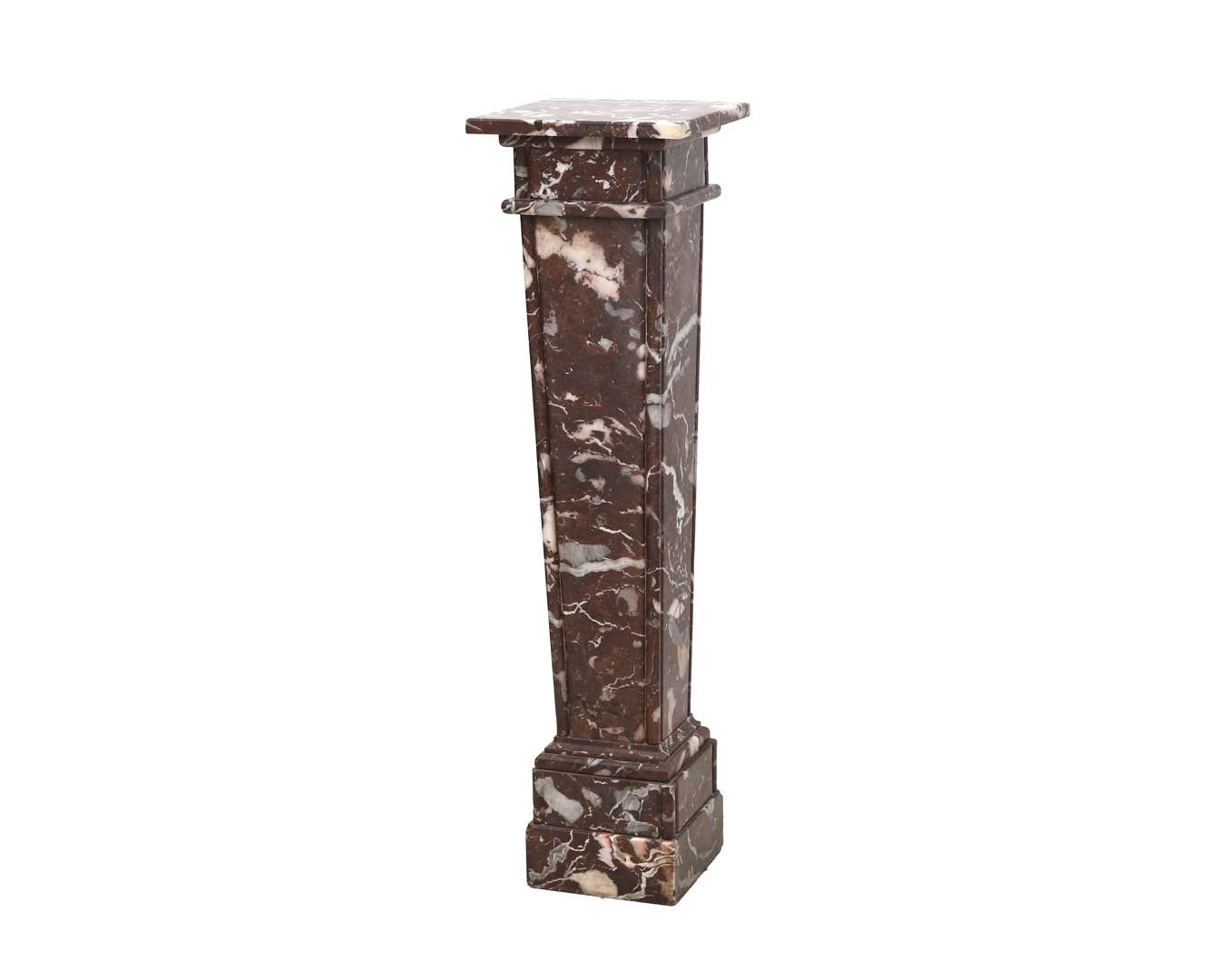 A red marble pedestal, c. 1900