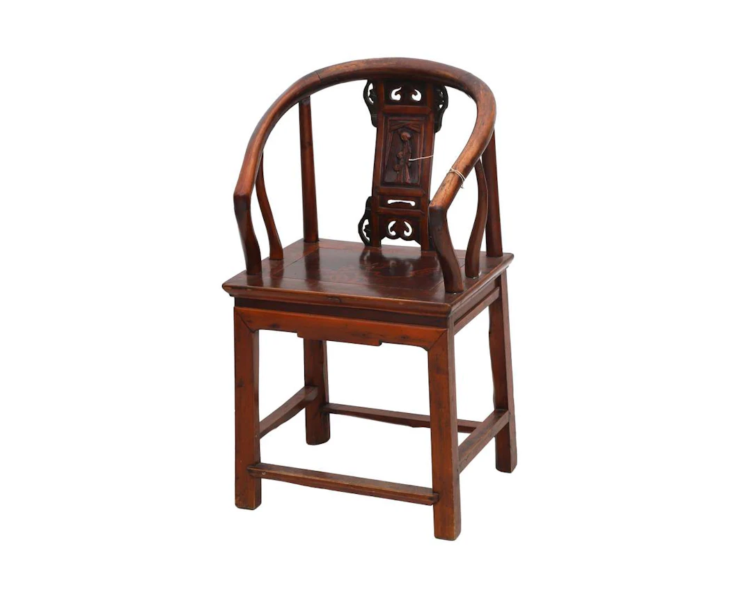 An oriental wooden chair. China, 20th century
