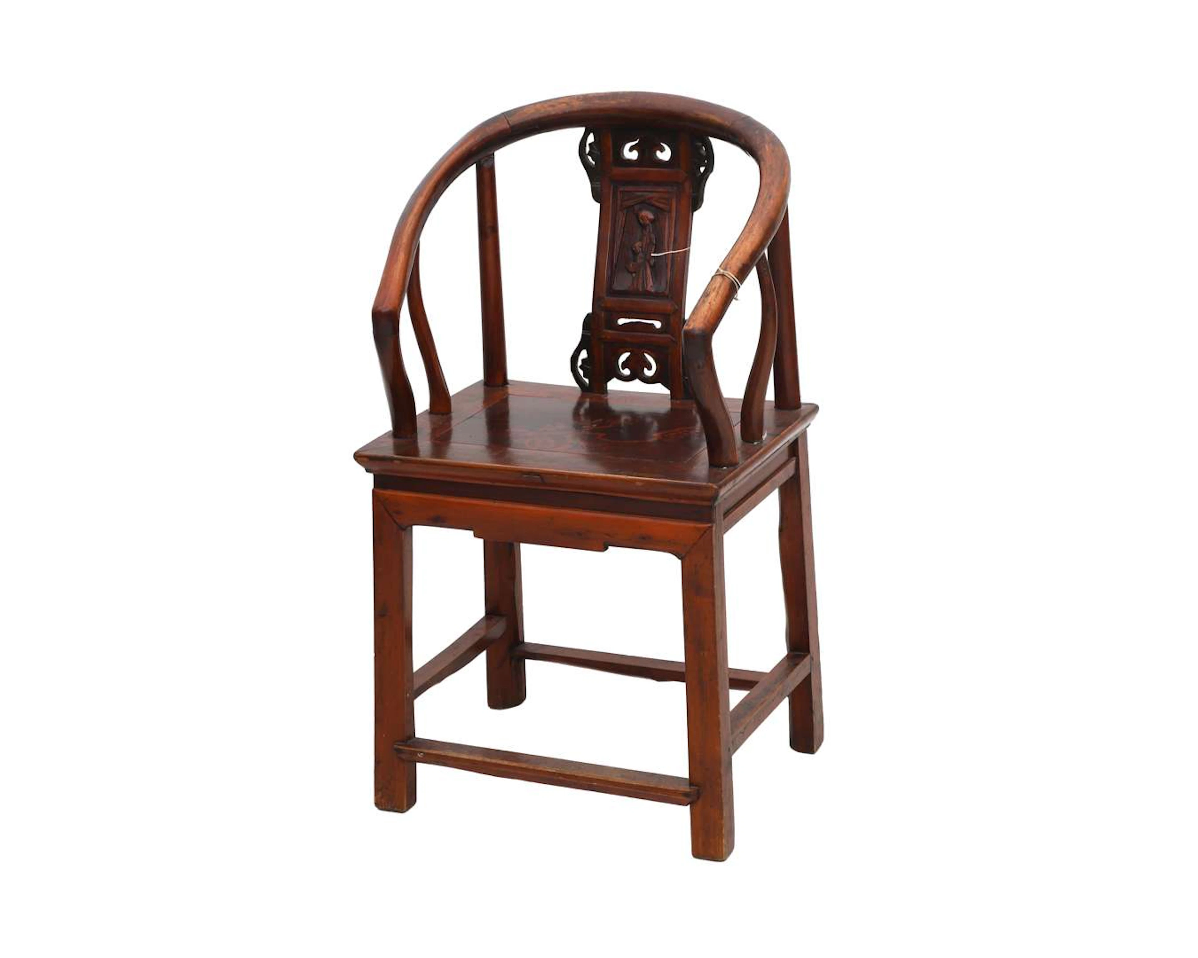 An oriental wooden chair. China, 20th century