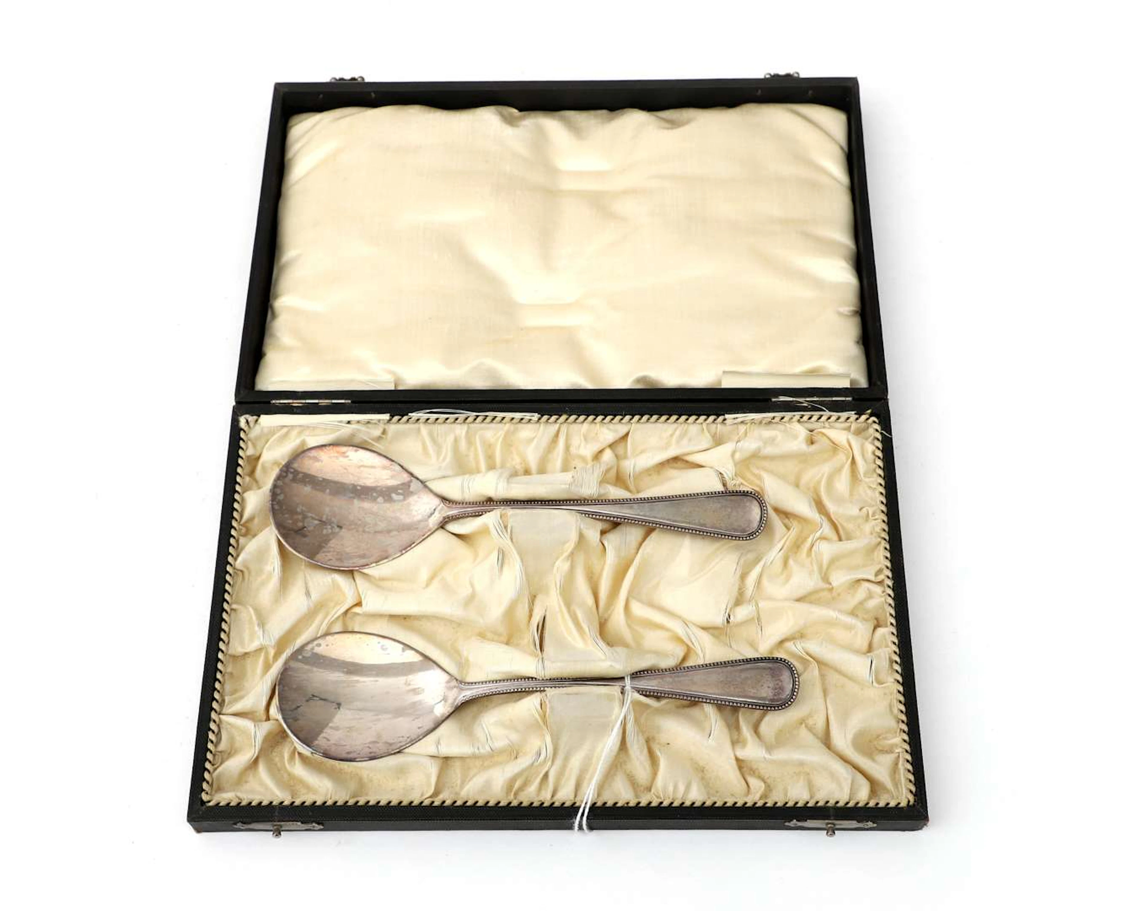 Two 2nd-grade silver ice cream spoons, Netherlands, Utrecht, 1890