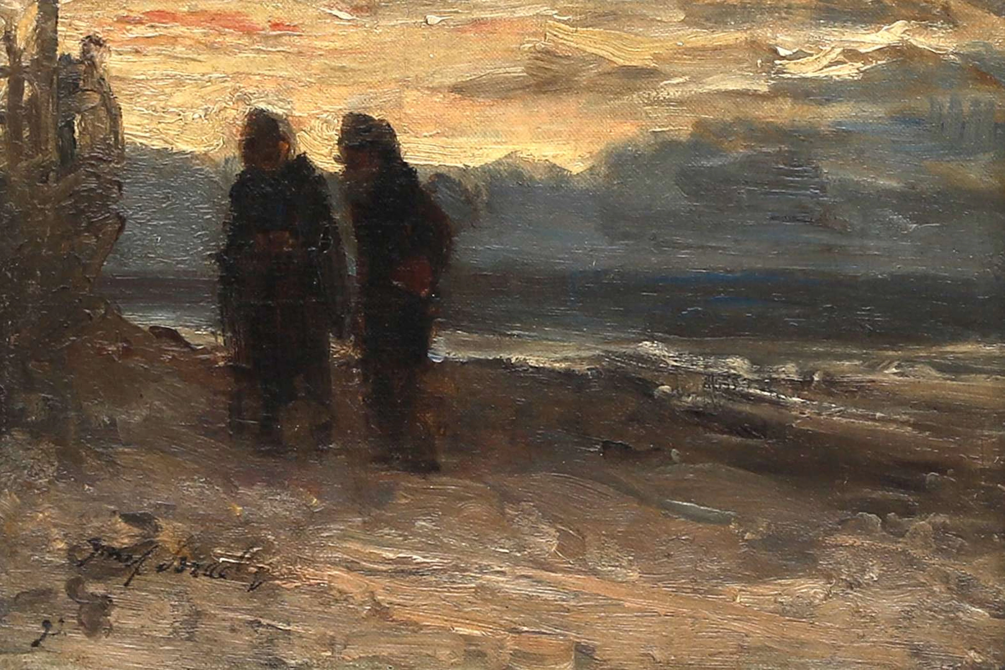 Jozef Israëls (1824–1911), Beach Scene with Two Figures