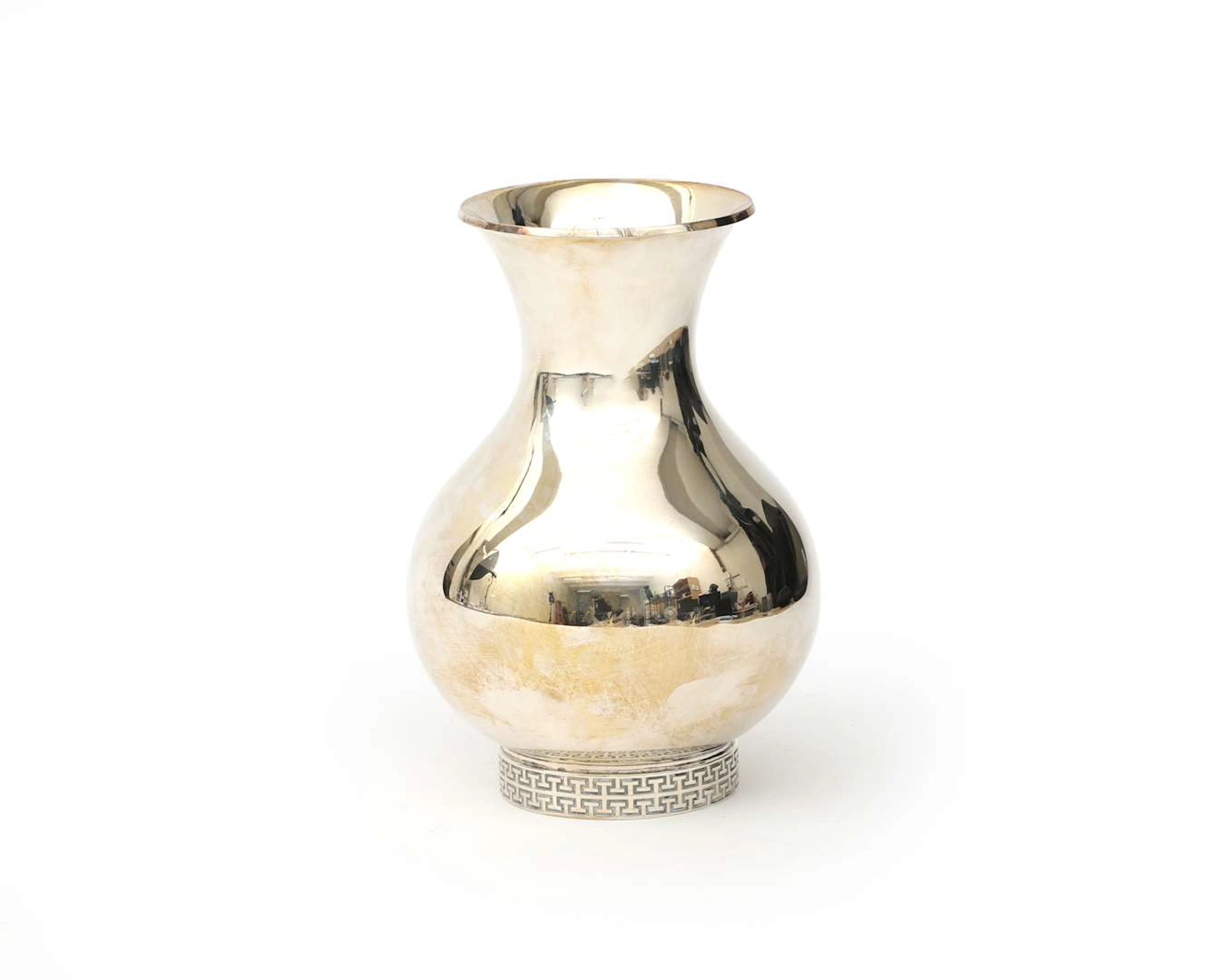 A sterling silver flower vase, Germany, 20th century