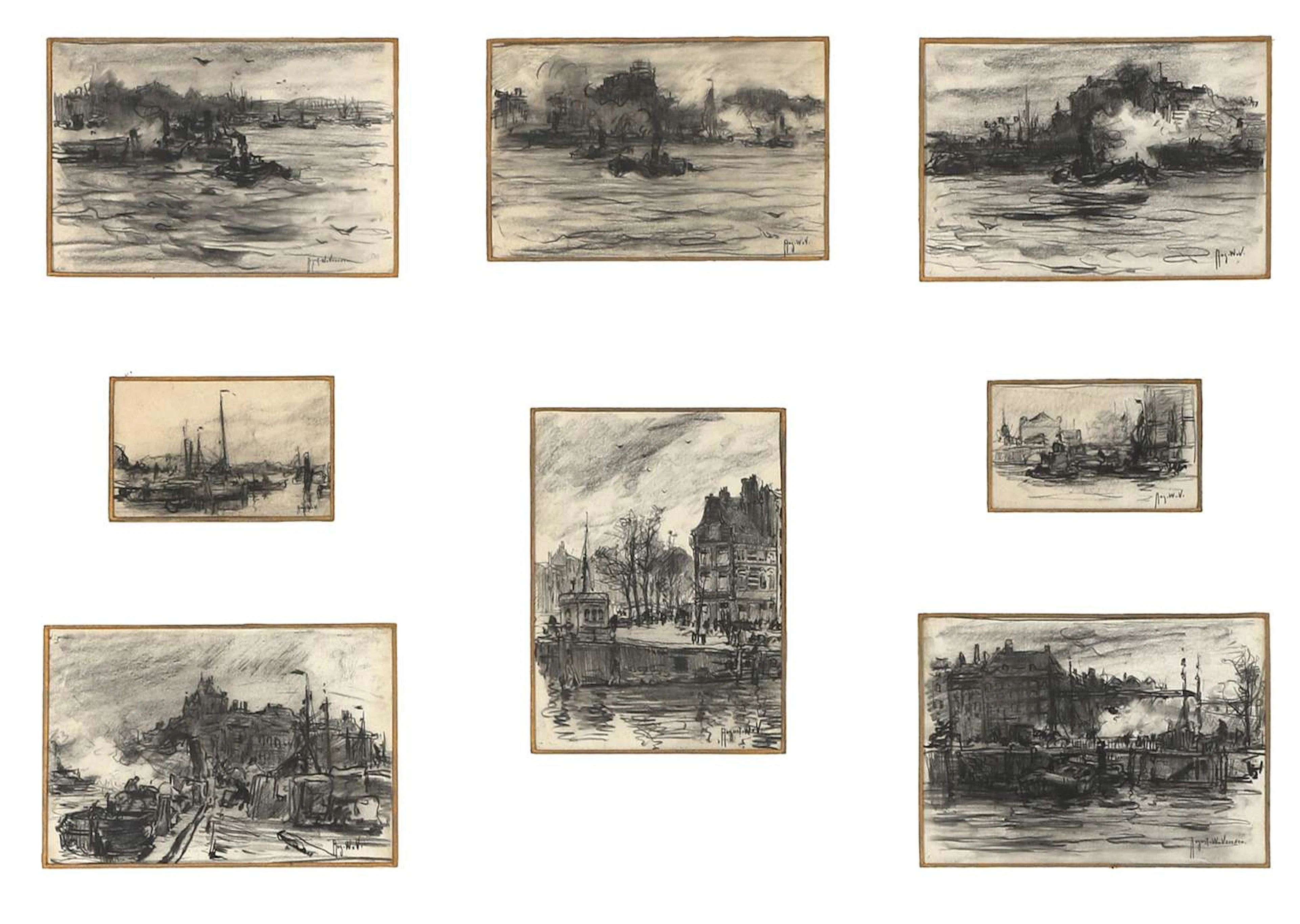 August Willem van Voorden (1881–1921), Eight harbour views