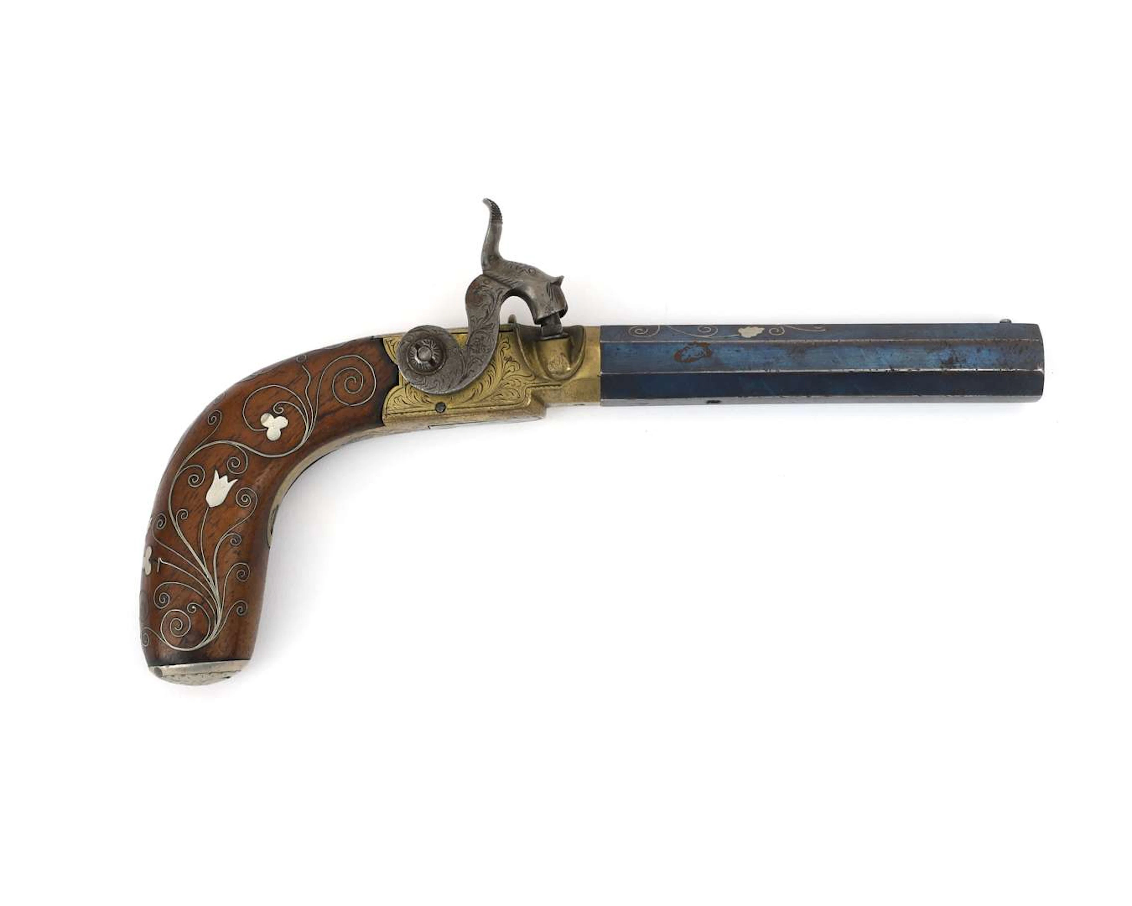 A percussion pistol, England, 19th century