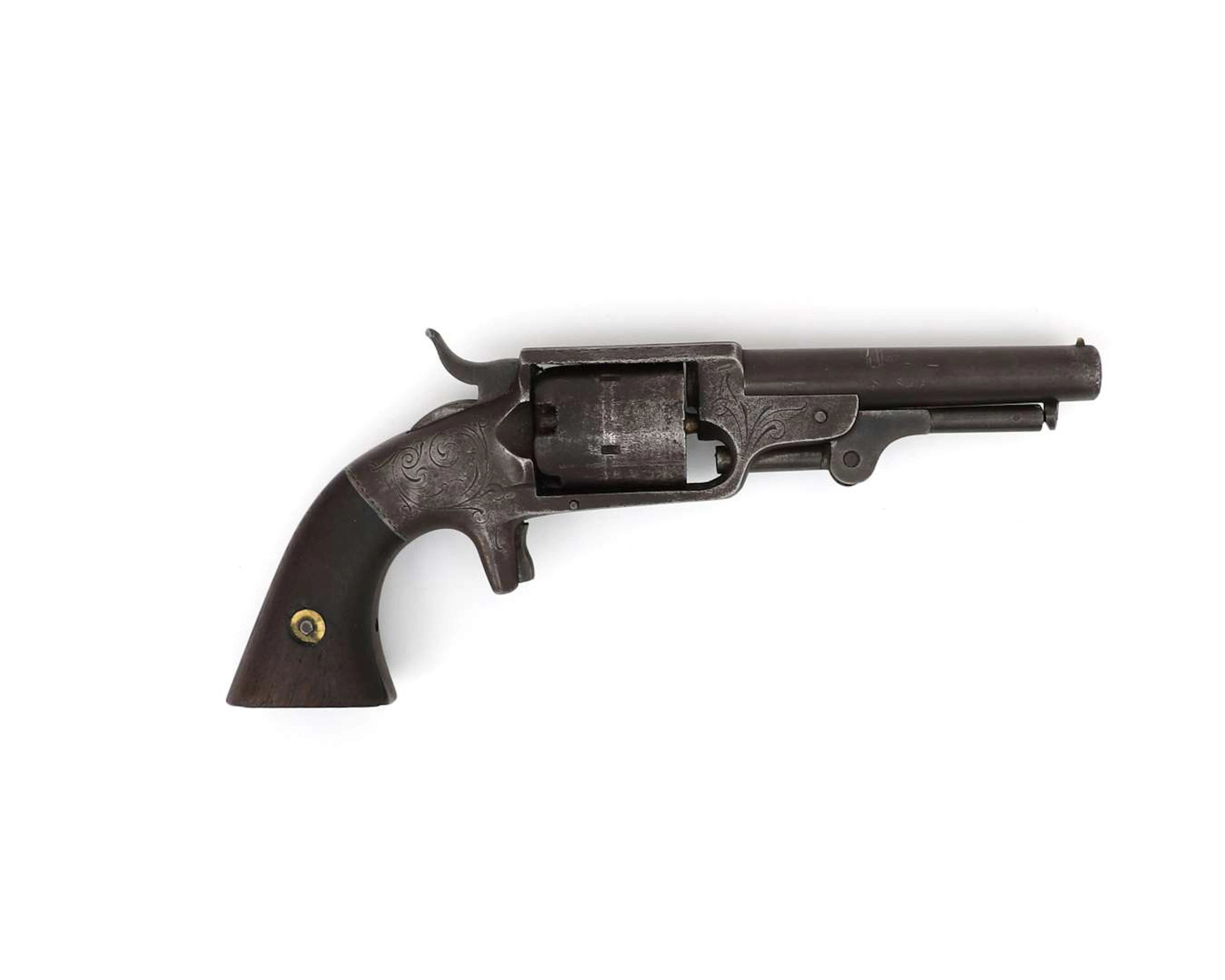 A percussion revolver, manufactured by: Bacon Arms, USA, c. 1860