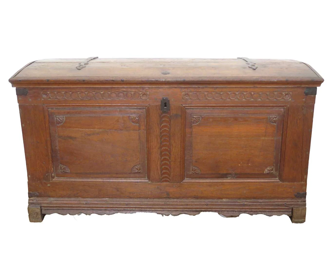 An oak blanket chest, Holland, 17th century and later