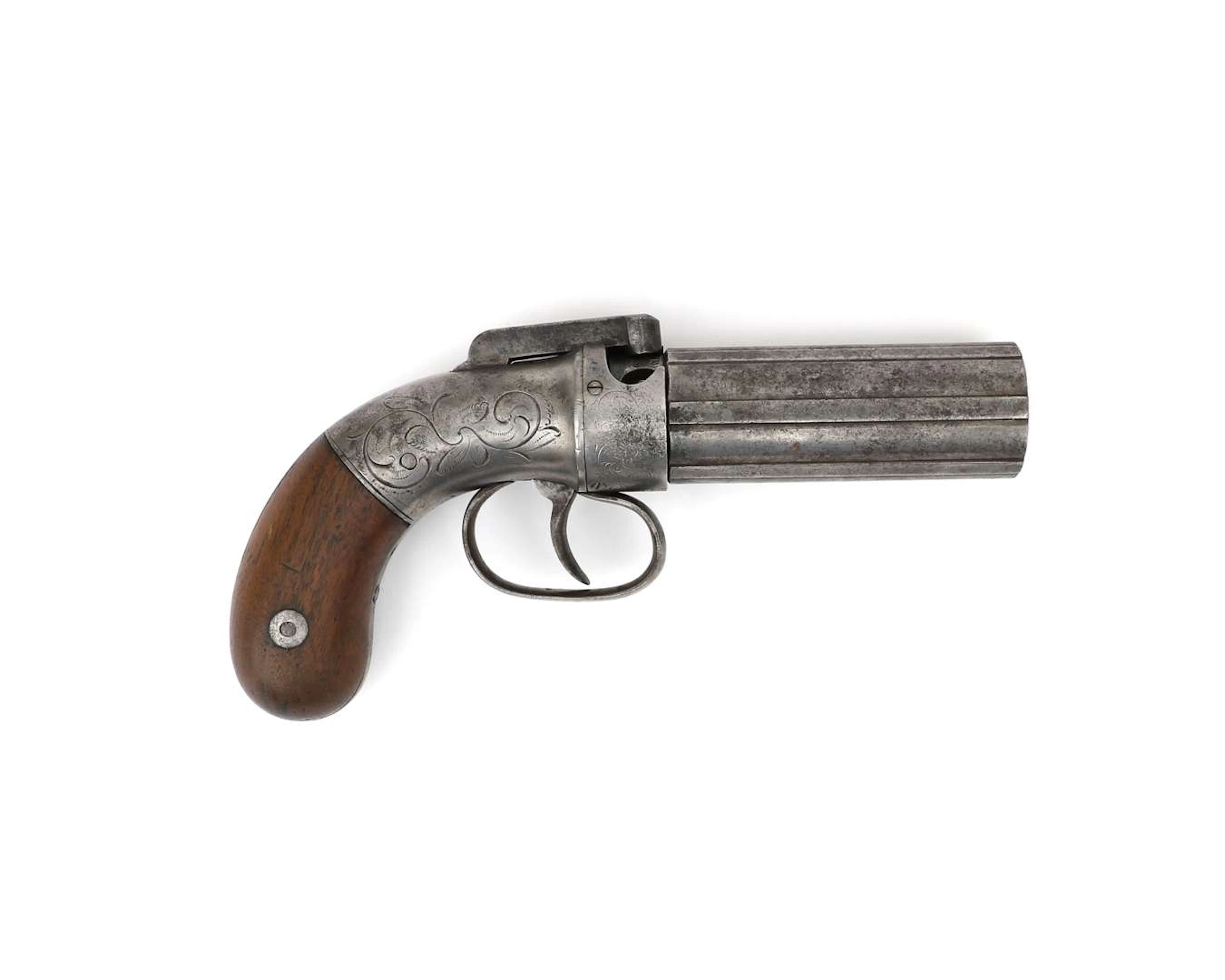 A pepperbox revolver, manufactured by: Allen & Thurber, USA, 1847–1865