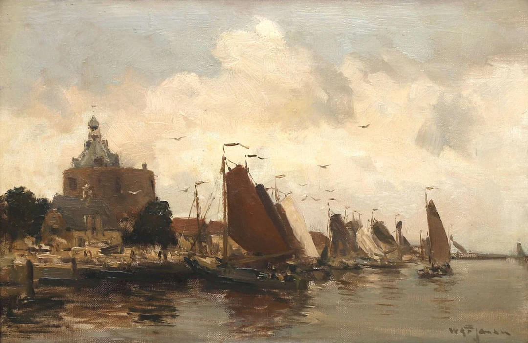 Willem G. F. Jansen (1871–1949), View of Dromedaris in Enkhuizen