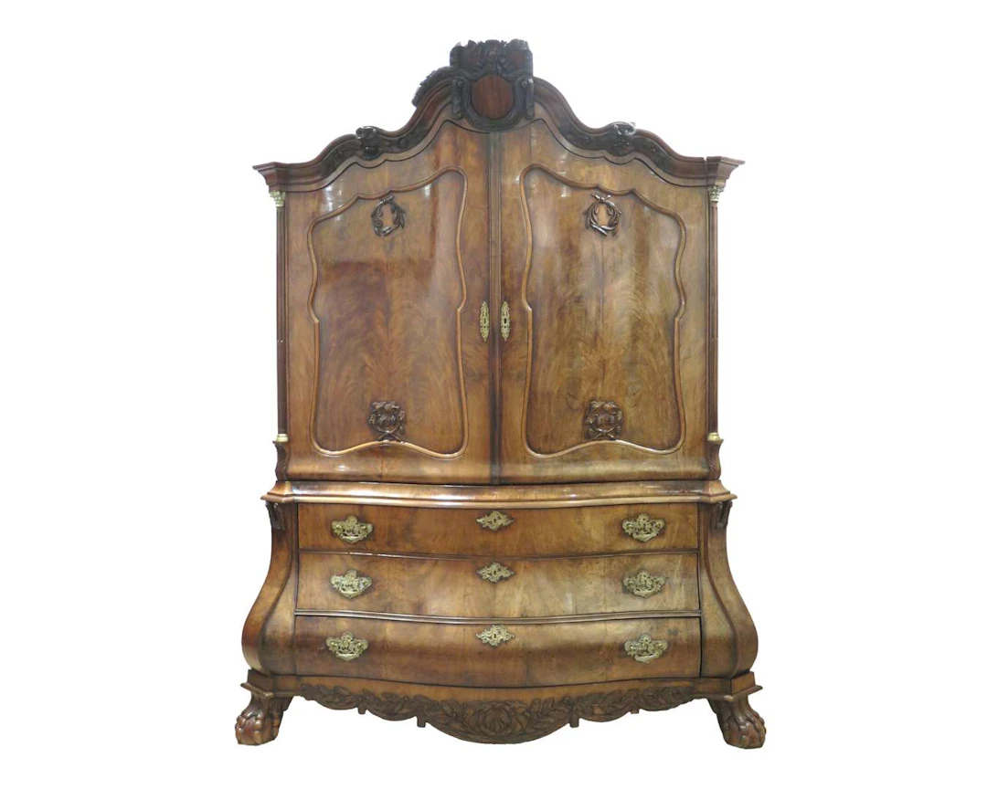 A mahogany Louis XV cabinet, Holland, second half of the 18th century