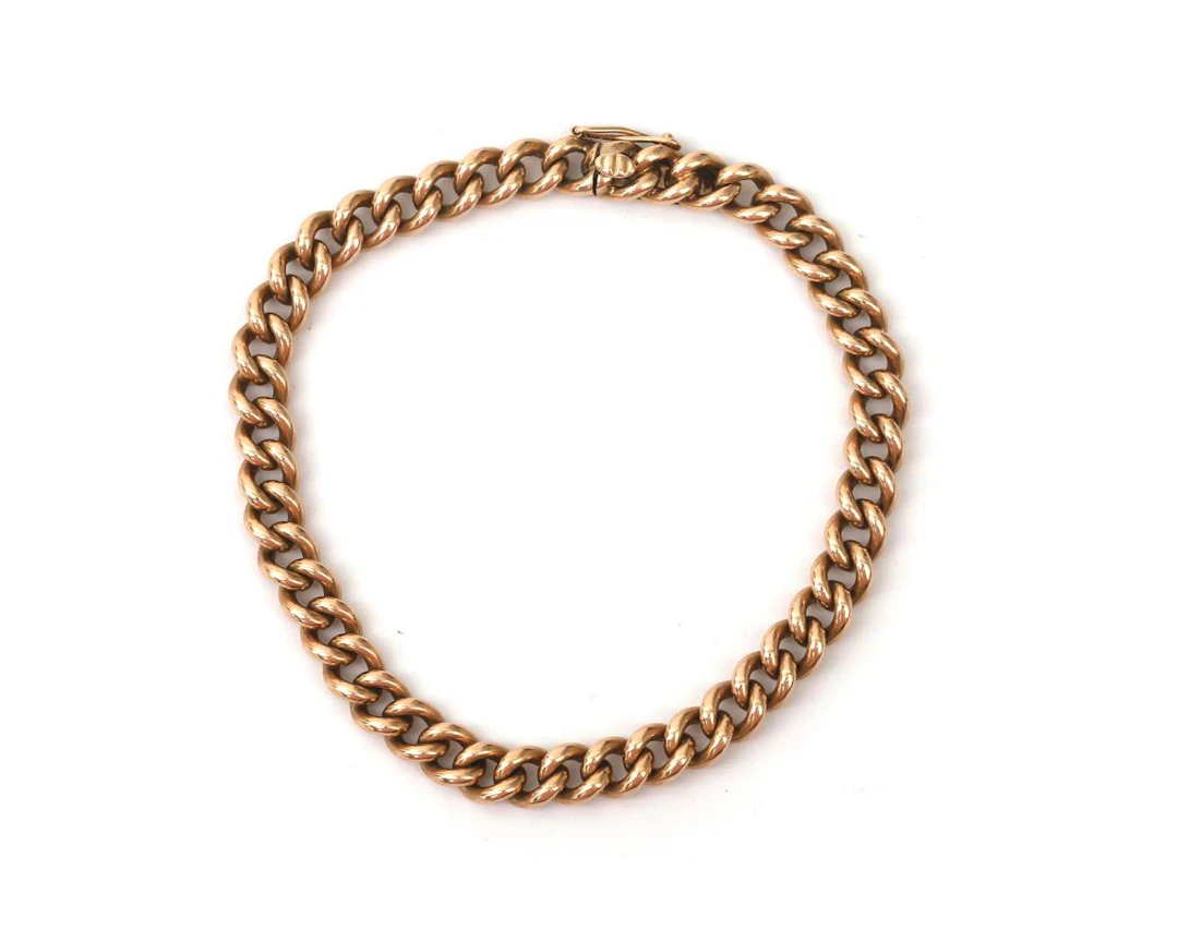 A 14k rose gold gourmet bracelet
