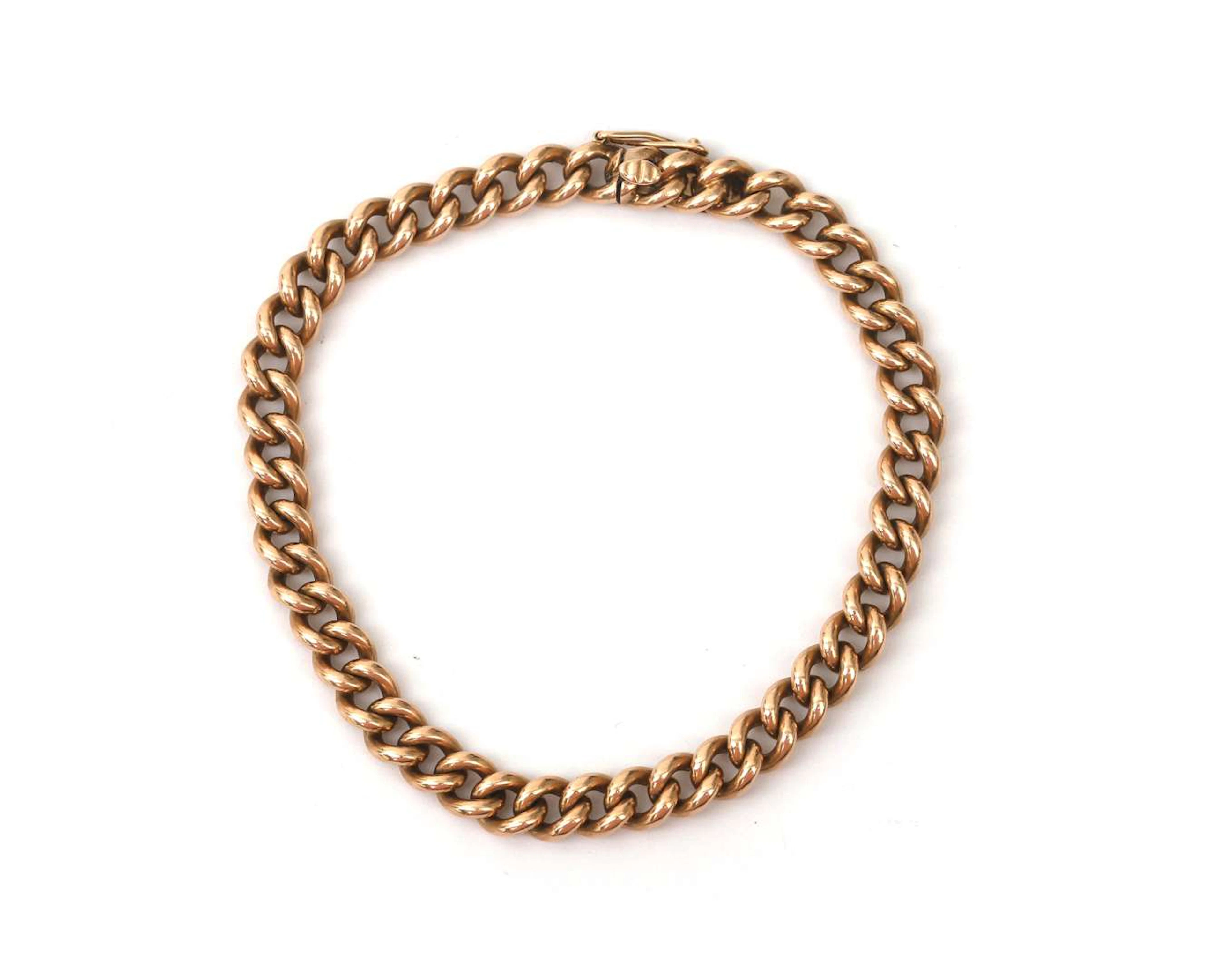 A 14k rose gold gourmet bracelet