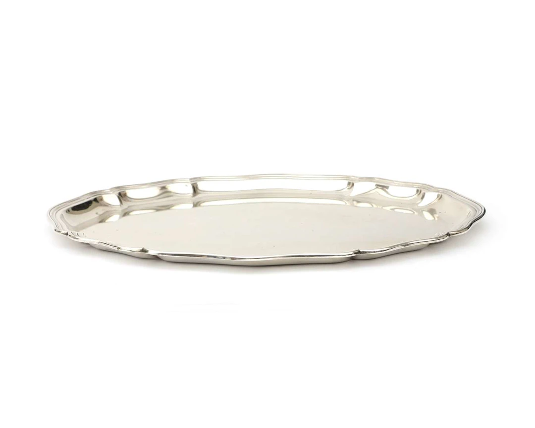 An oval-shaped silver tray, Germany, Bremen, 20th century