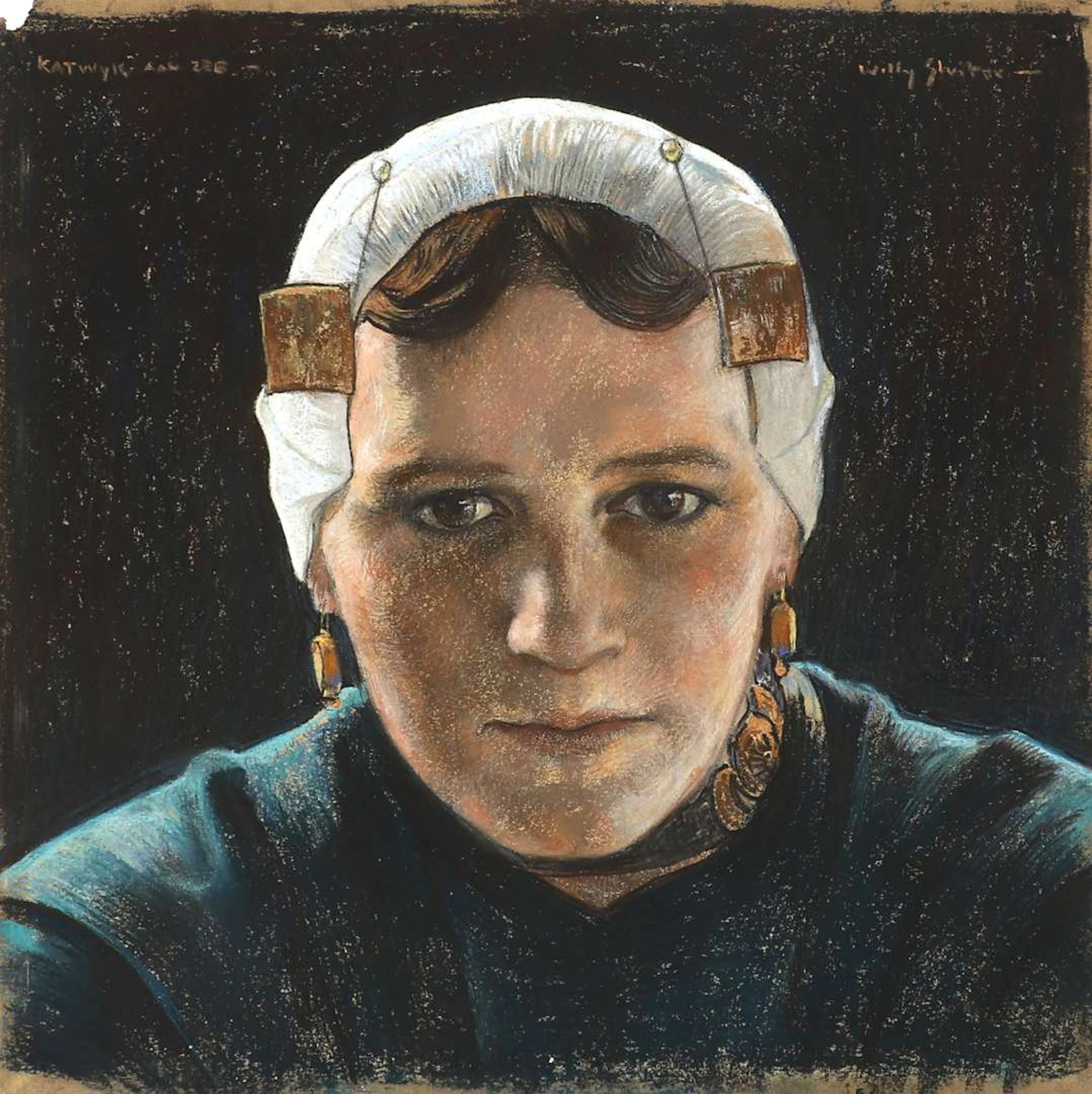 Willy Sluiter (1873–1949), Portrait of a Young Woman, Katwijk aan Zee