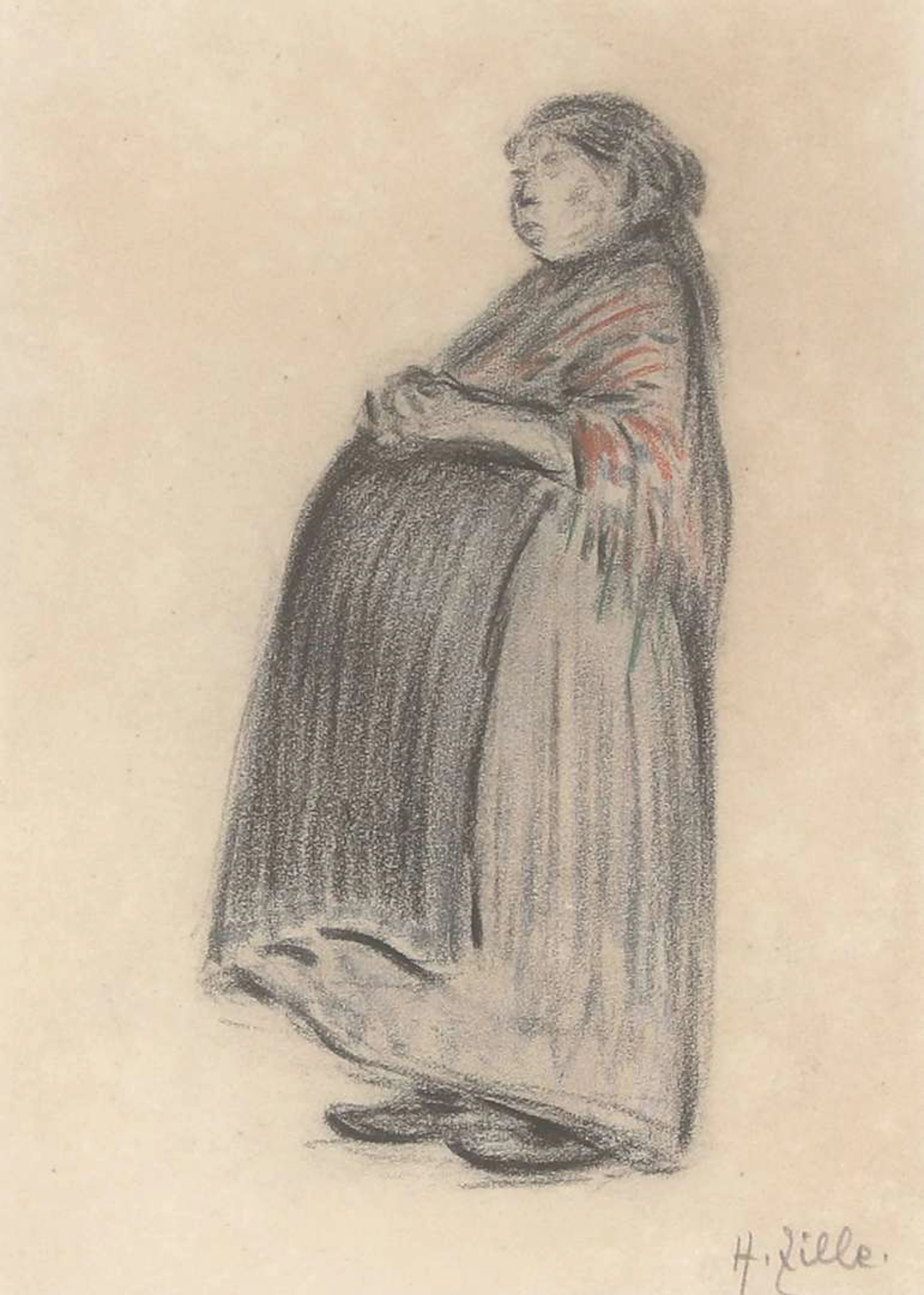 Heinrich Zille (1858-1929), Pregnant woman