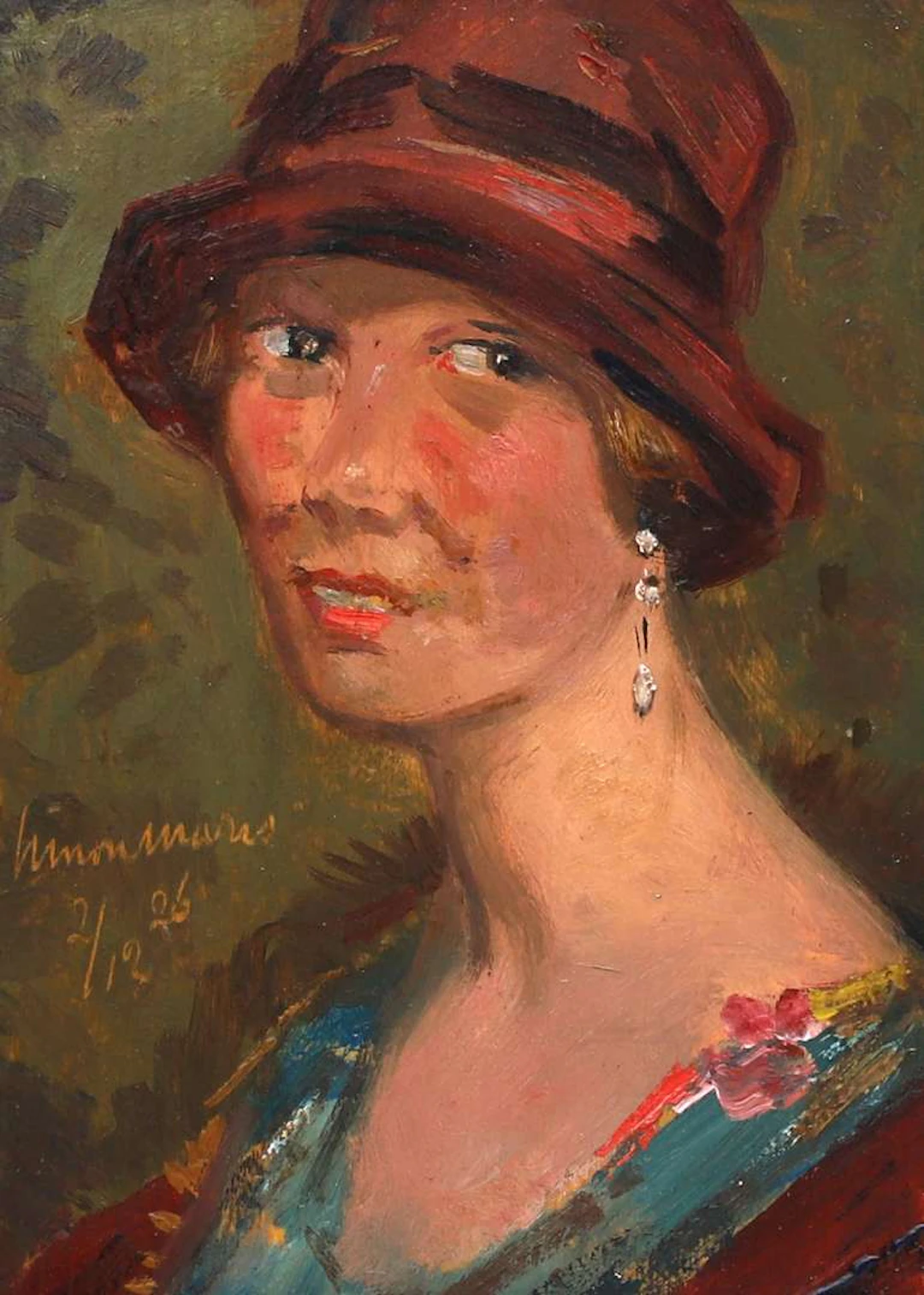 Simon Maris (1873–1935), Portrait of a fashionable woman wearing a