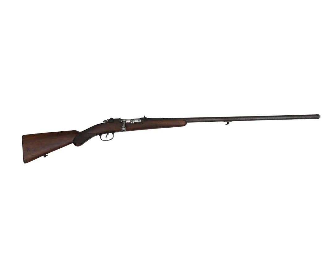 A Mauser 1871 bolt-action rifle, manufactured by Amberg, Germany, 1883