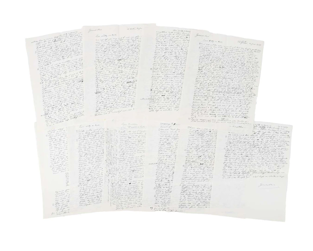 Gerard Reve – 5 original handwritten letters on 10 sheets of paper