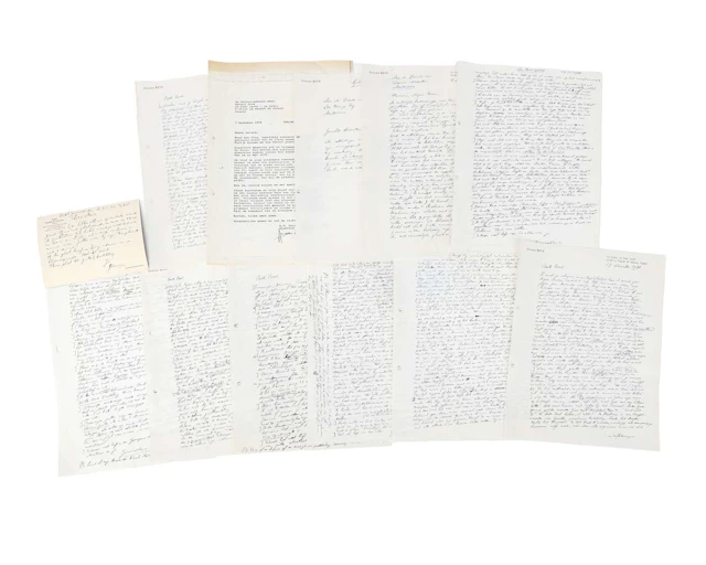 Gerard Reve – 6 original handwritten letters on 9 sheets, mostly written