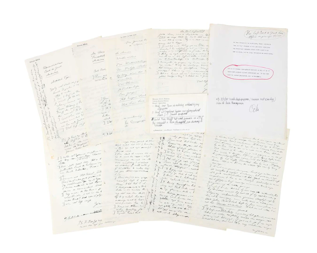 Gerard Reve – 5 original handwritten letters on 8 sheets of paper