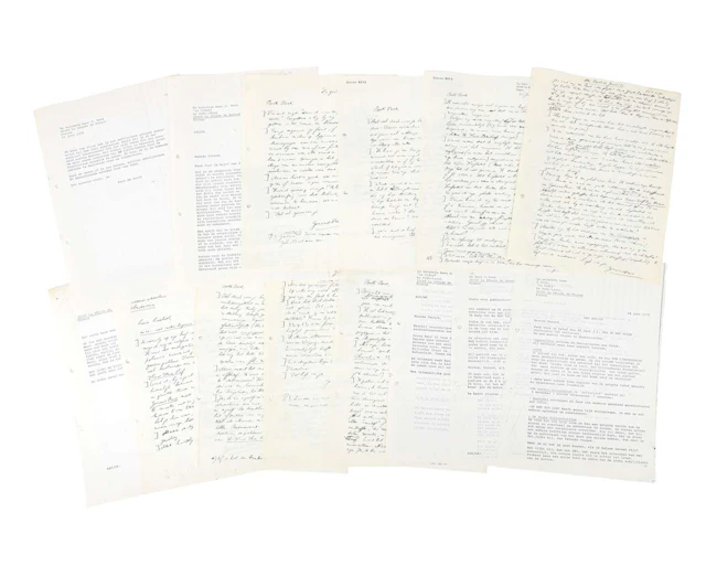 Gerard Reve – 5 original handwritten letters on 7 sheets of paper