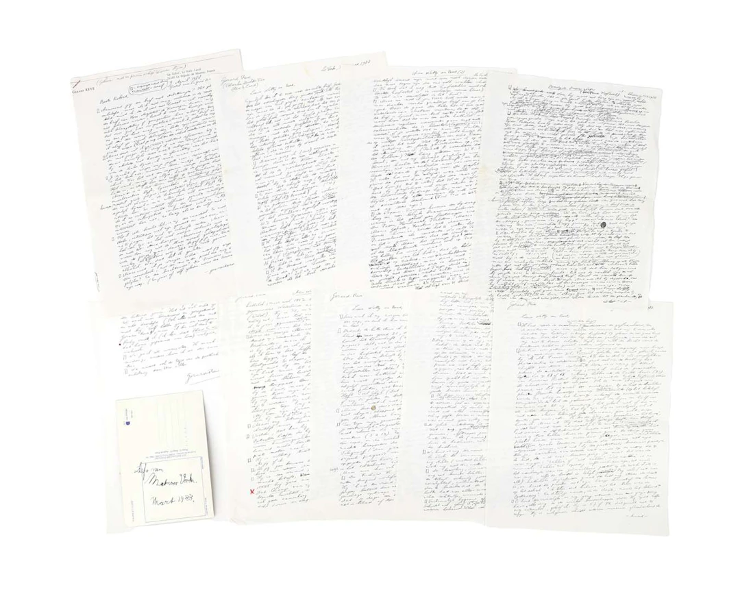 Gerard Reve – 3 original handwritten letters on 7 sheets, mostly written