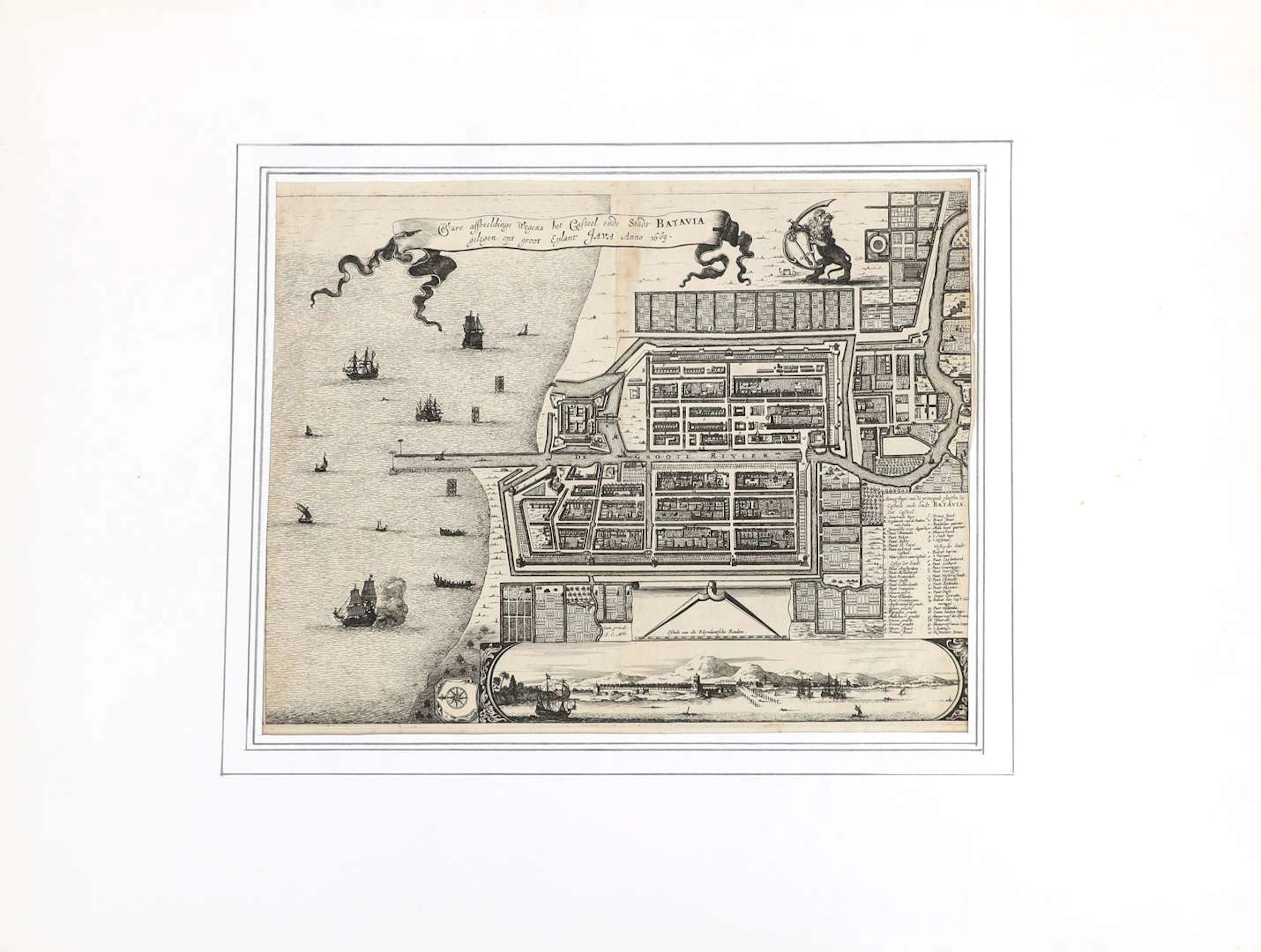 A bird’s-eye view map of Batavia, 1669, by Jacob van Meurs (1619/20–1680)