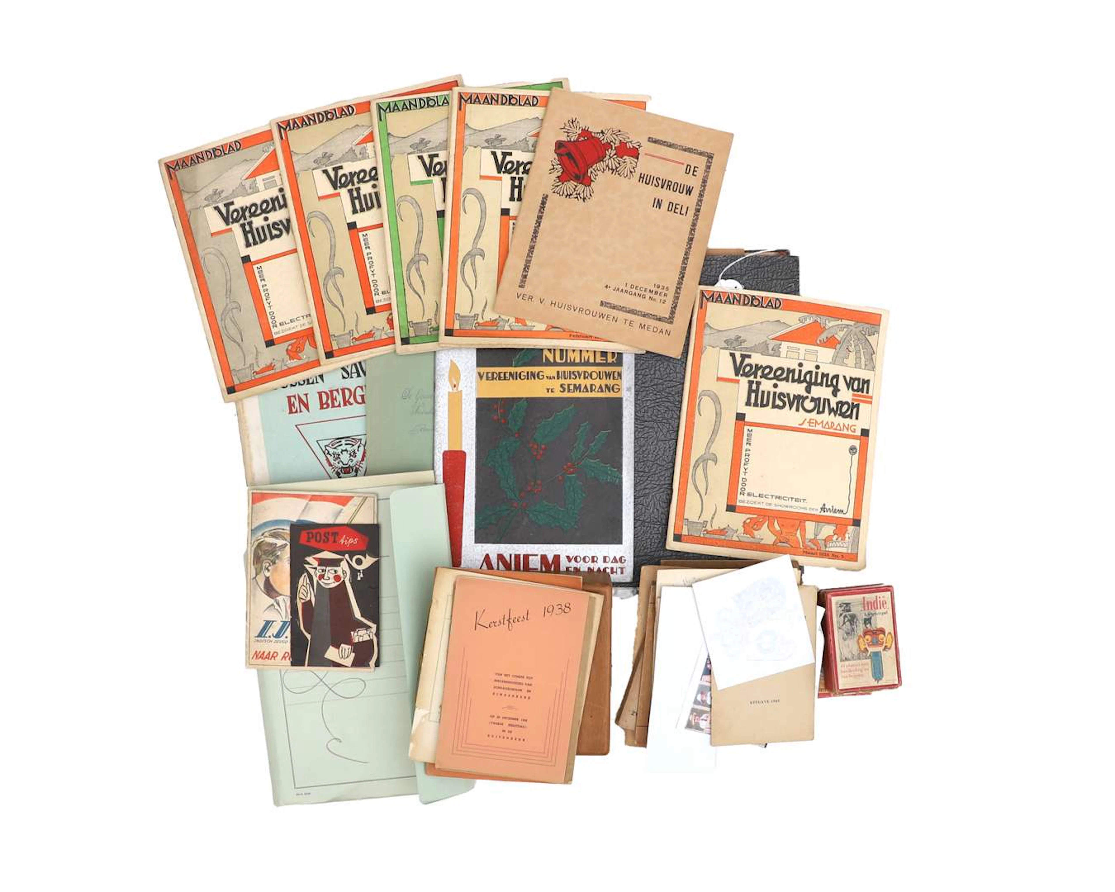 A large collection of paper curios relating to the Dutch East Indies