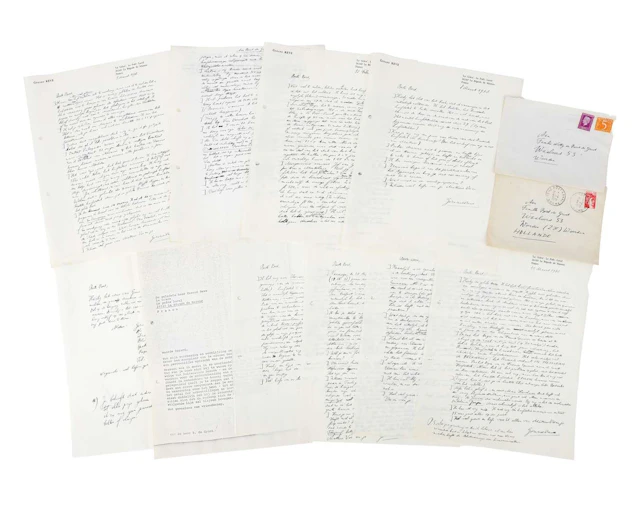 Gerard Reve – 7 original handwritten letters on 9 sheets, mostly written