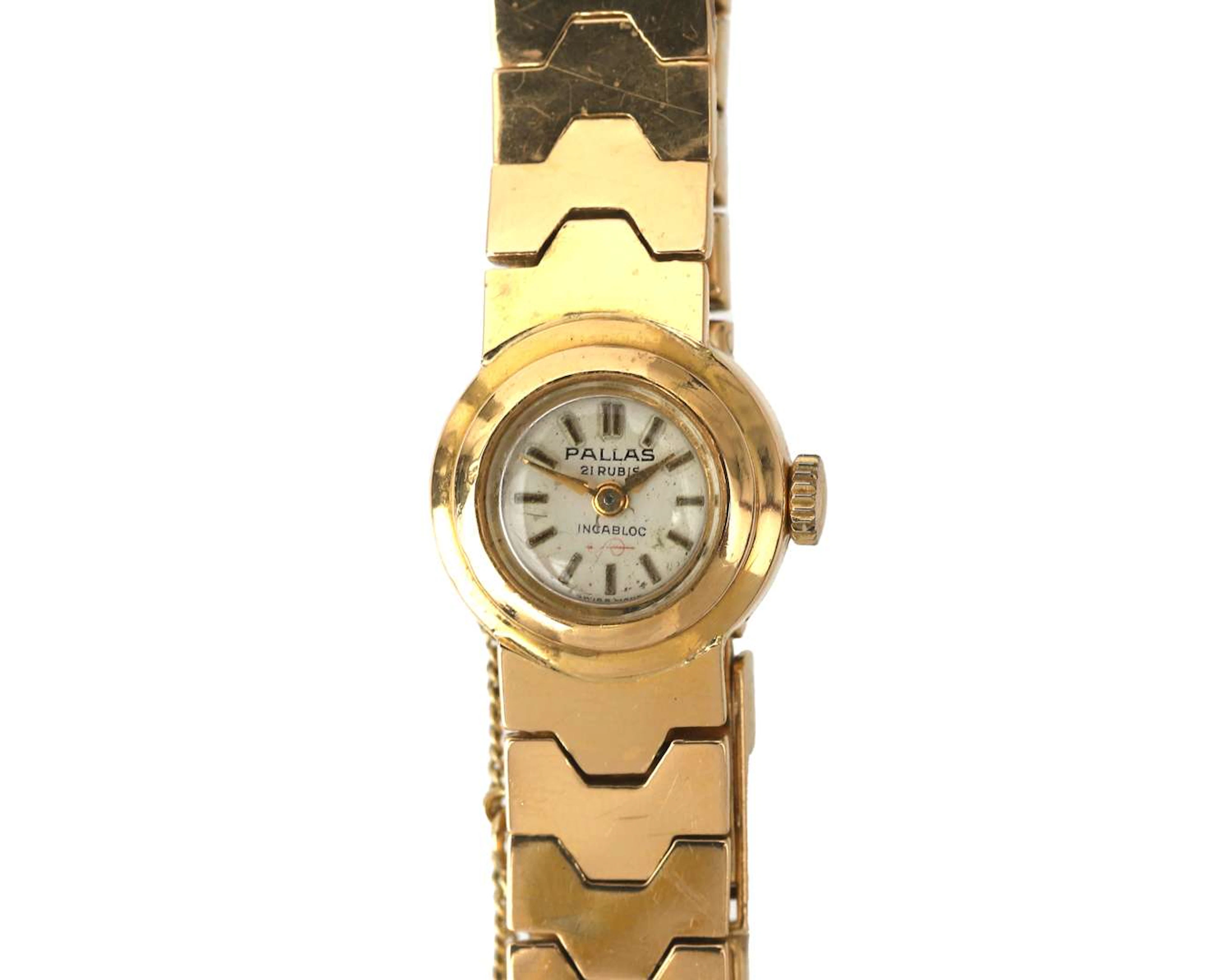 An 18k yellow gold ladies’ wristwatch, made by Pallas, from the 1960s