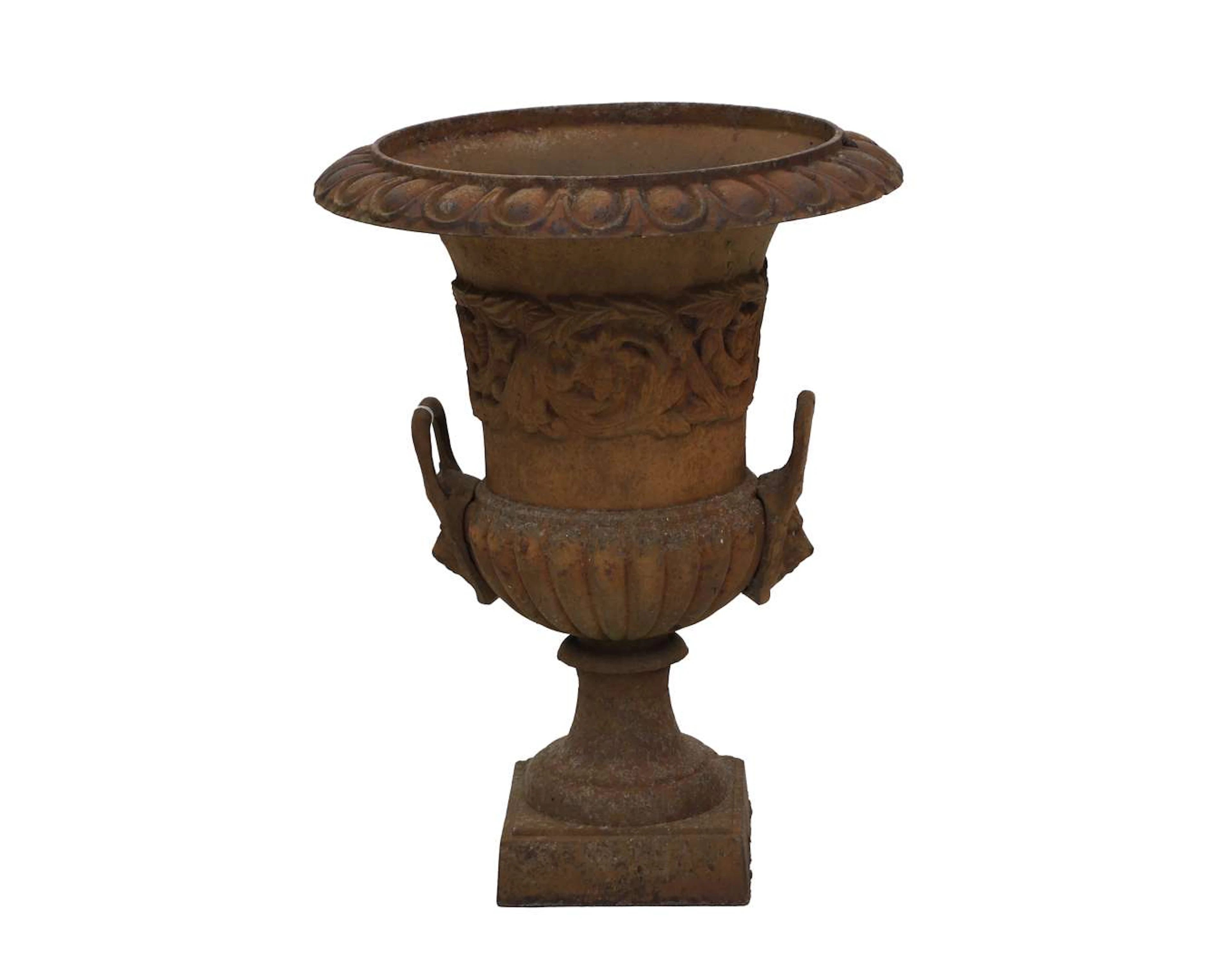 A cast-iron garden vase, 20th century