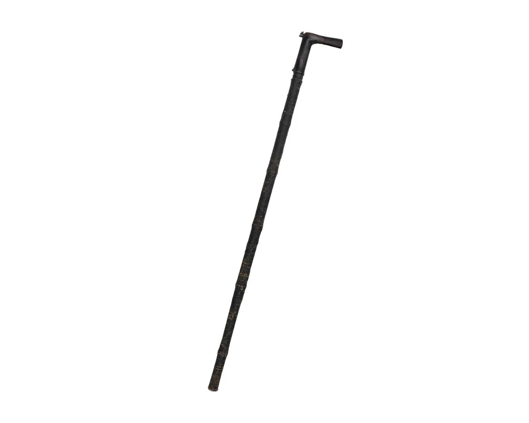 A single-shot walking stick pistol, France, late 19th century
