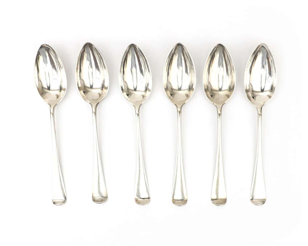 Six silver spoons, Holland, Zwolle, 1822