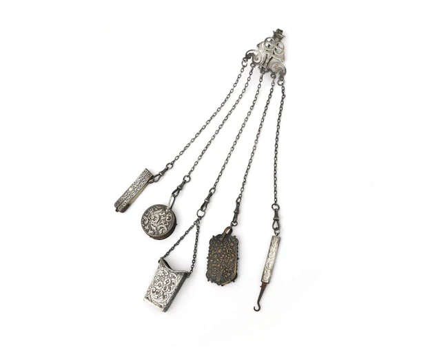 A silver ladies' chatelaine, England, Birmingham, 1902