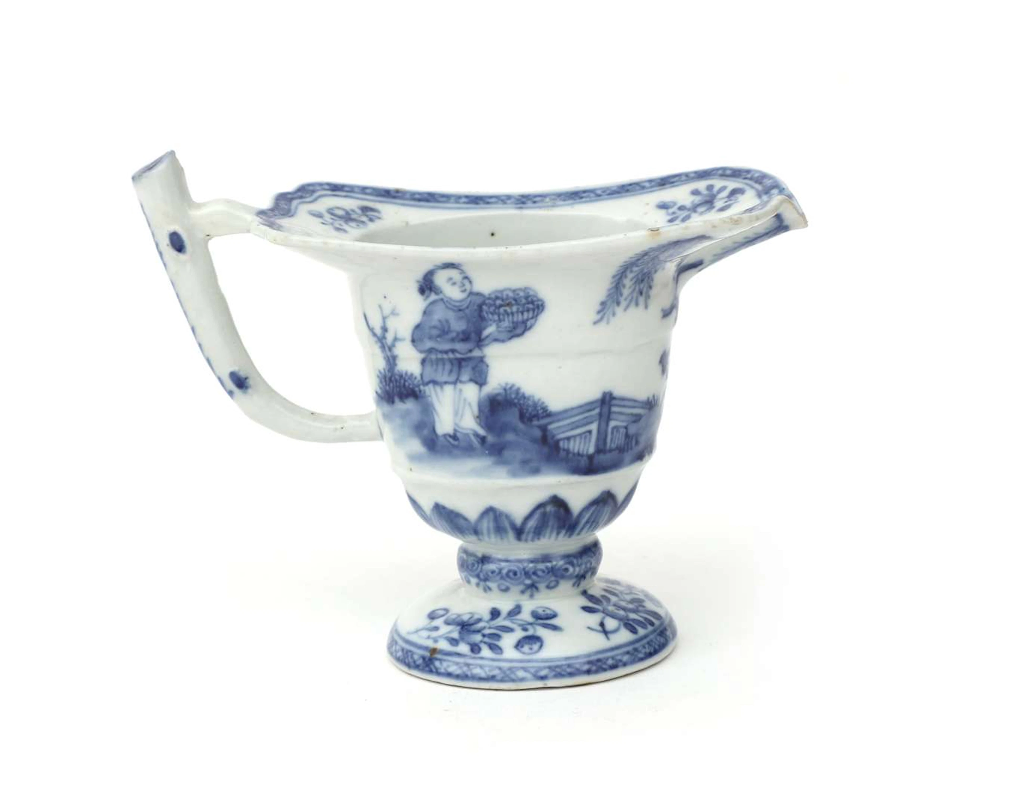 A porcelain sauce boat or jug, China, 18th century