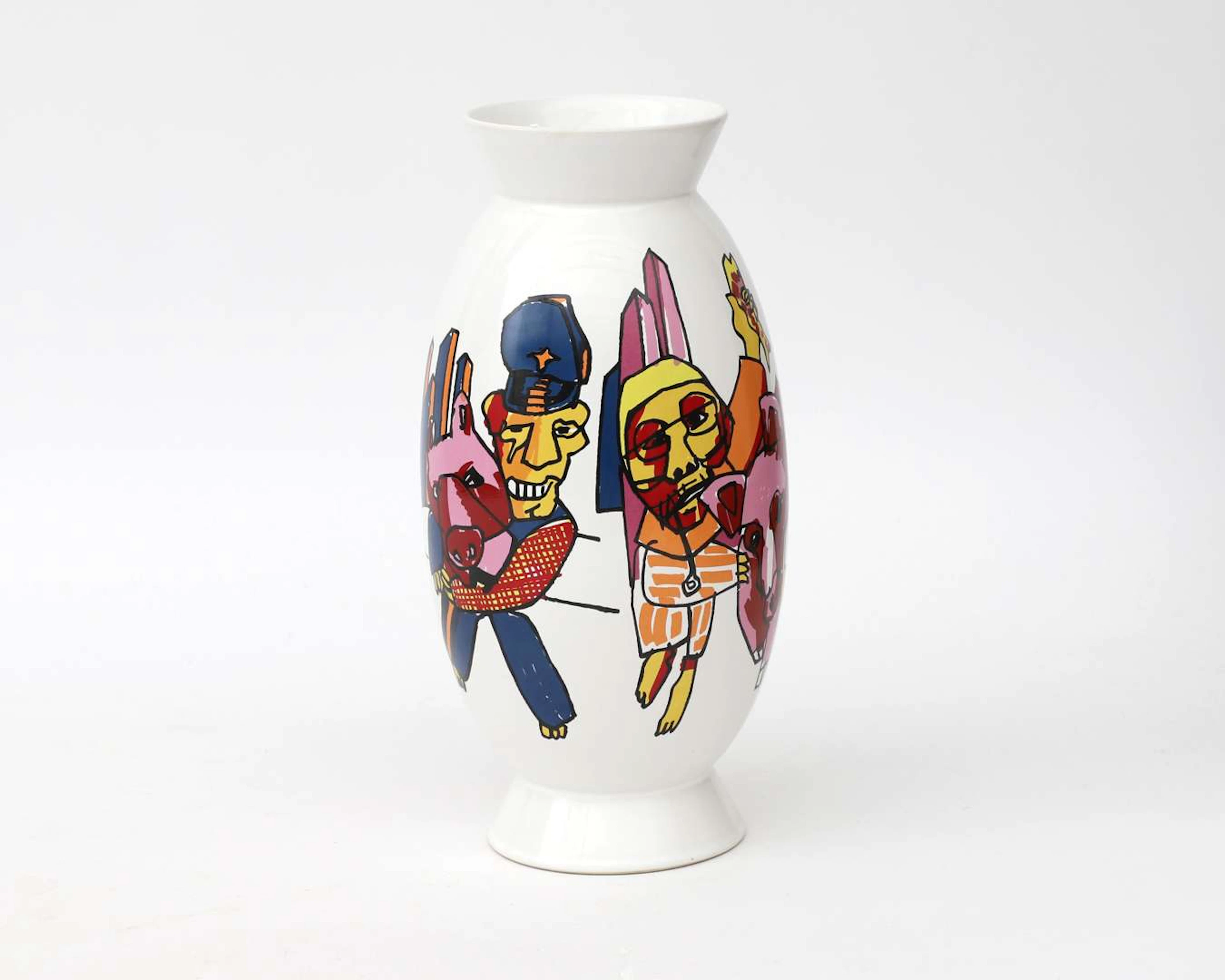 A porcelain vase designed by Herman Brood (1946-2001), The Netherlands