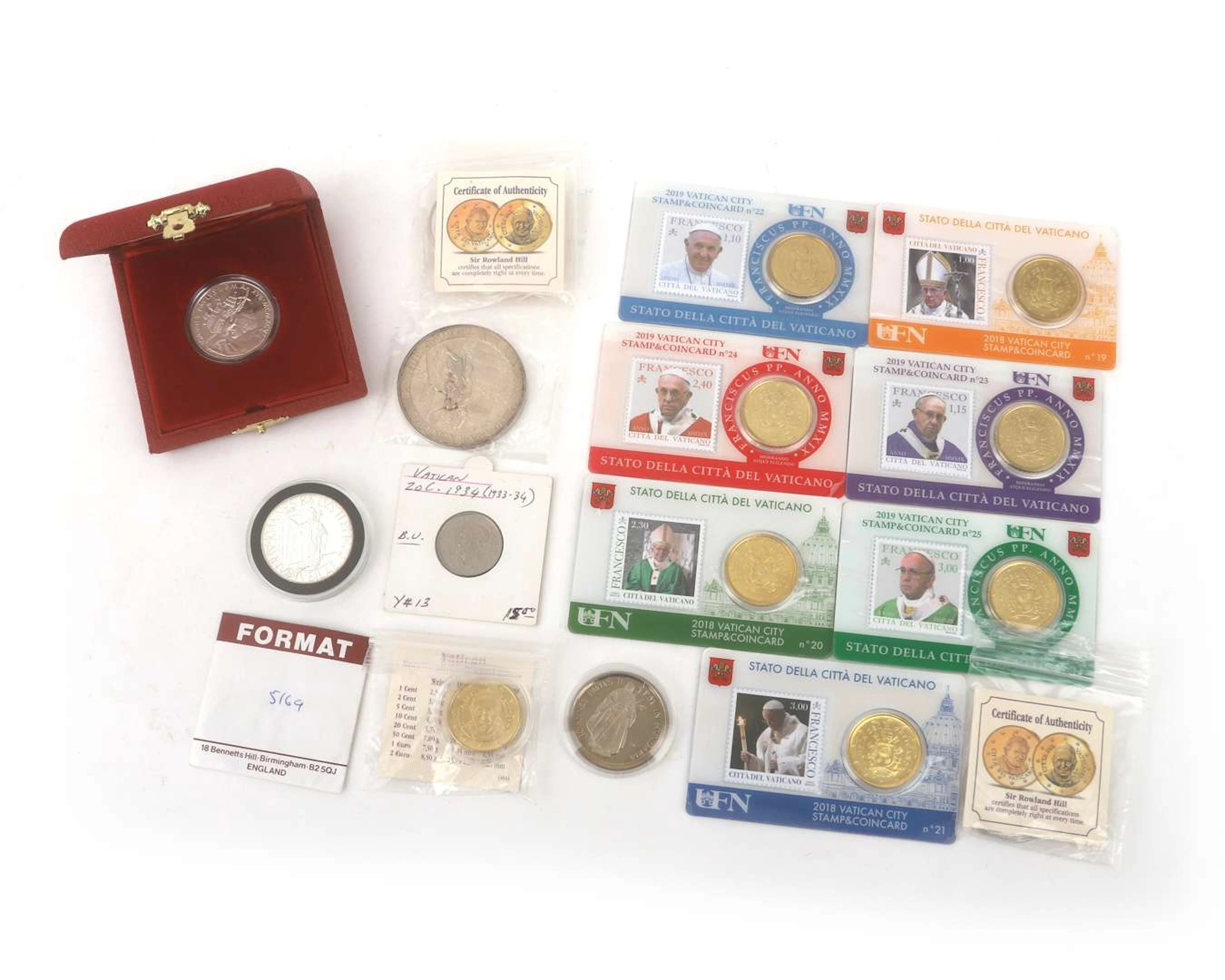 A lot of sixteen coins, Vatican City, 20th/21st century (16)