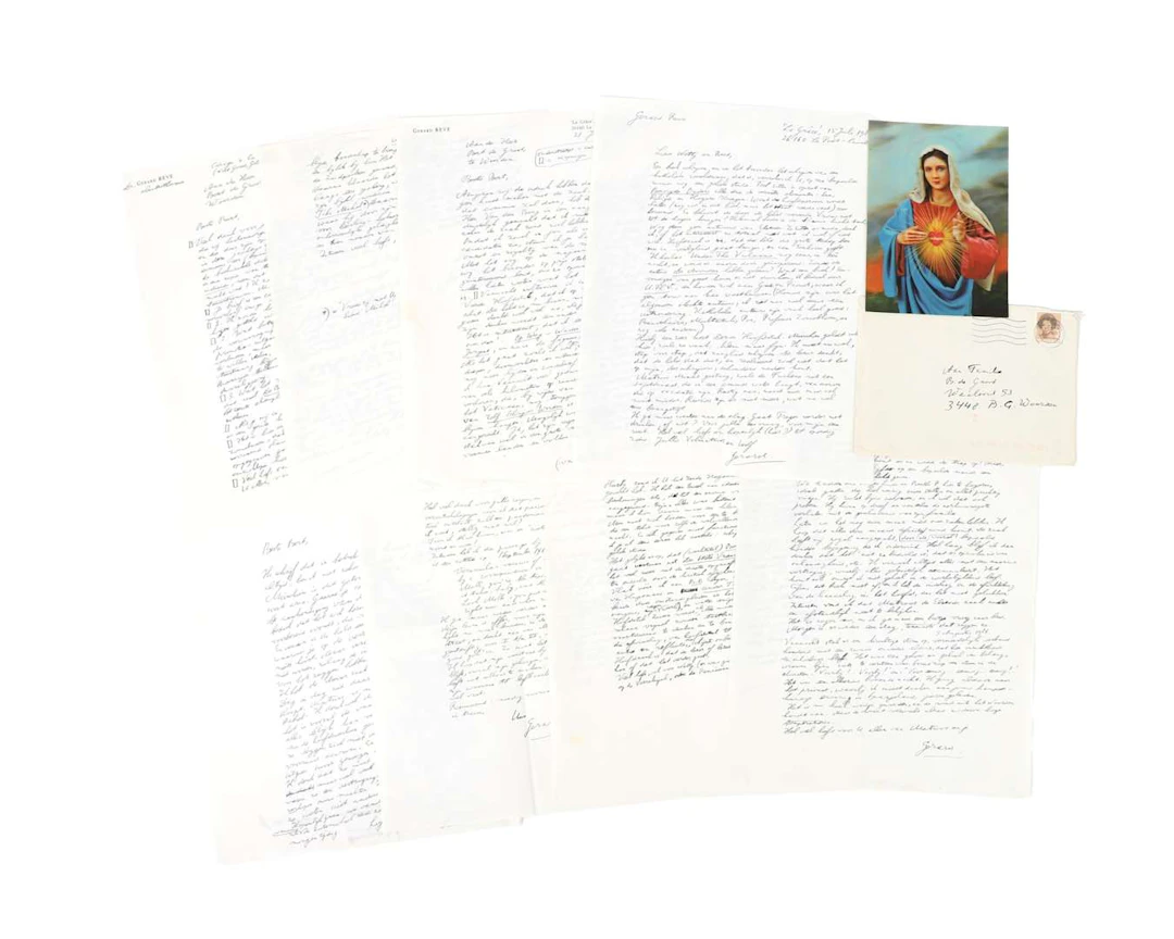 Gerard Reve – 7 original handwritten letters on 8 sheets, mostly written