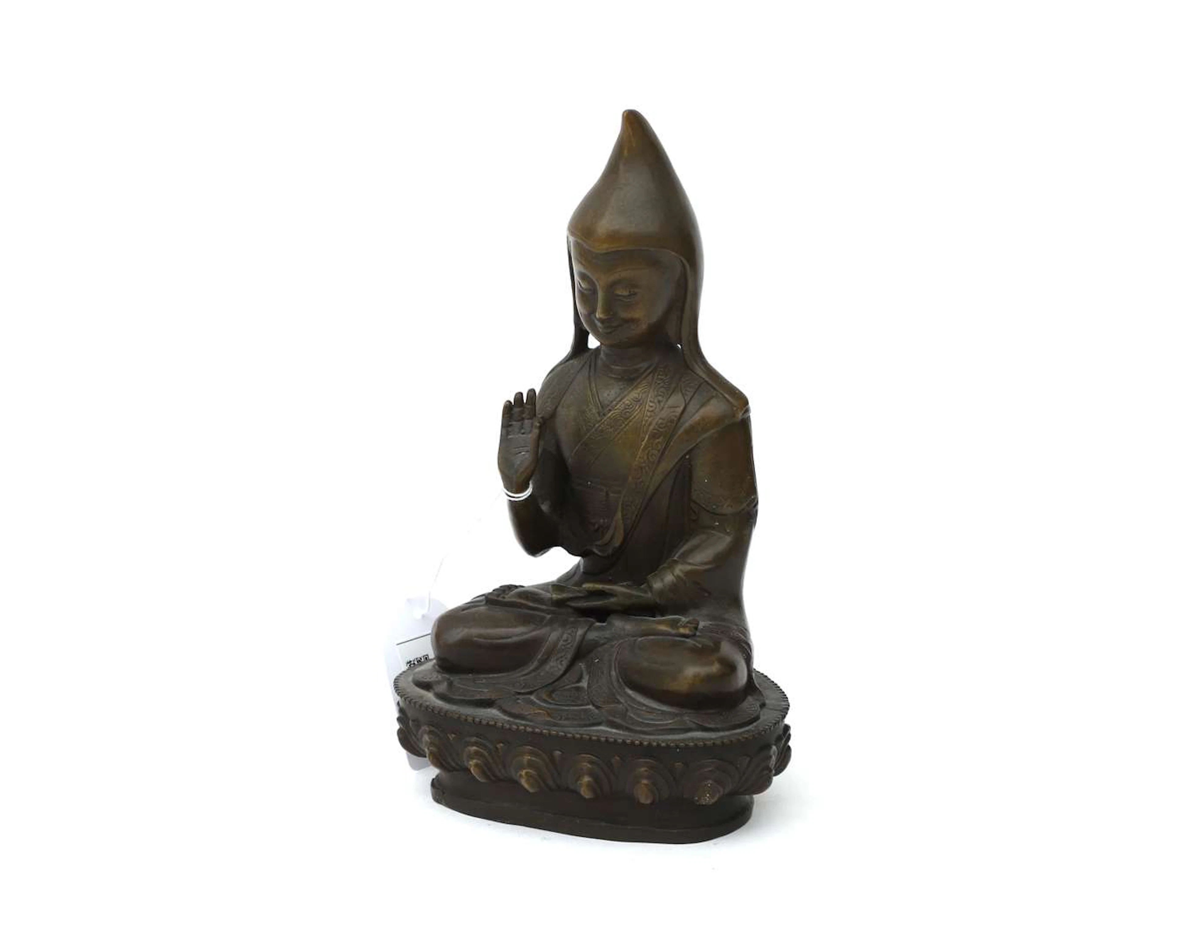 A bronze statue. Tsongkhapa. Tibet, 20th century