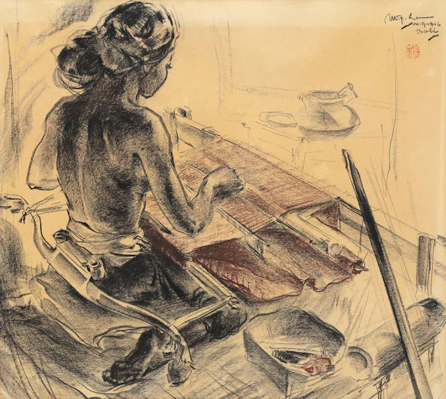 Lee Man Fong (1913–1988), Weaver in Bali